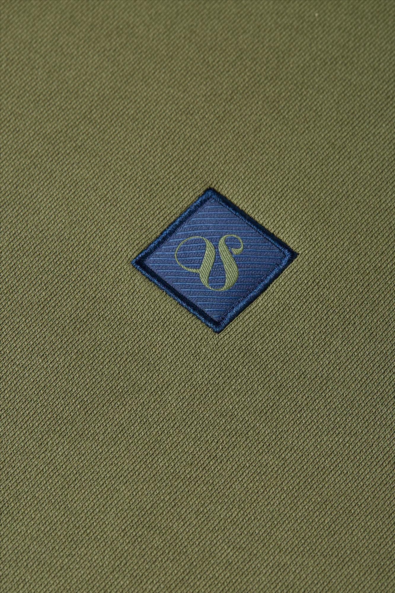 Scotch & Soda - Olijfgroene Logo Badge sweater