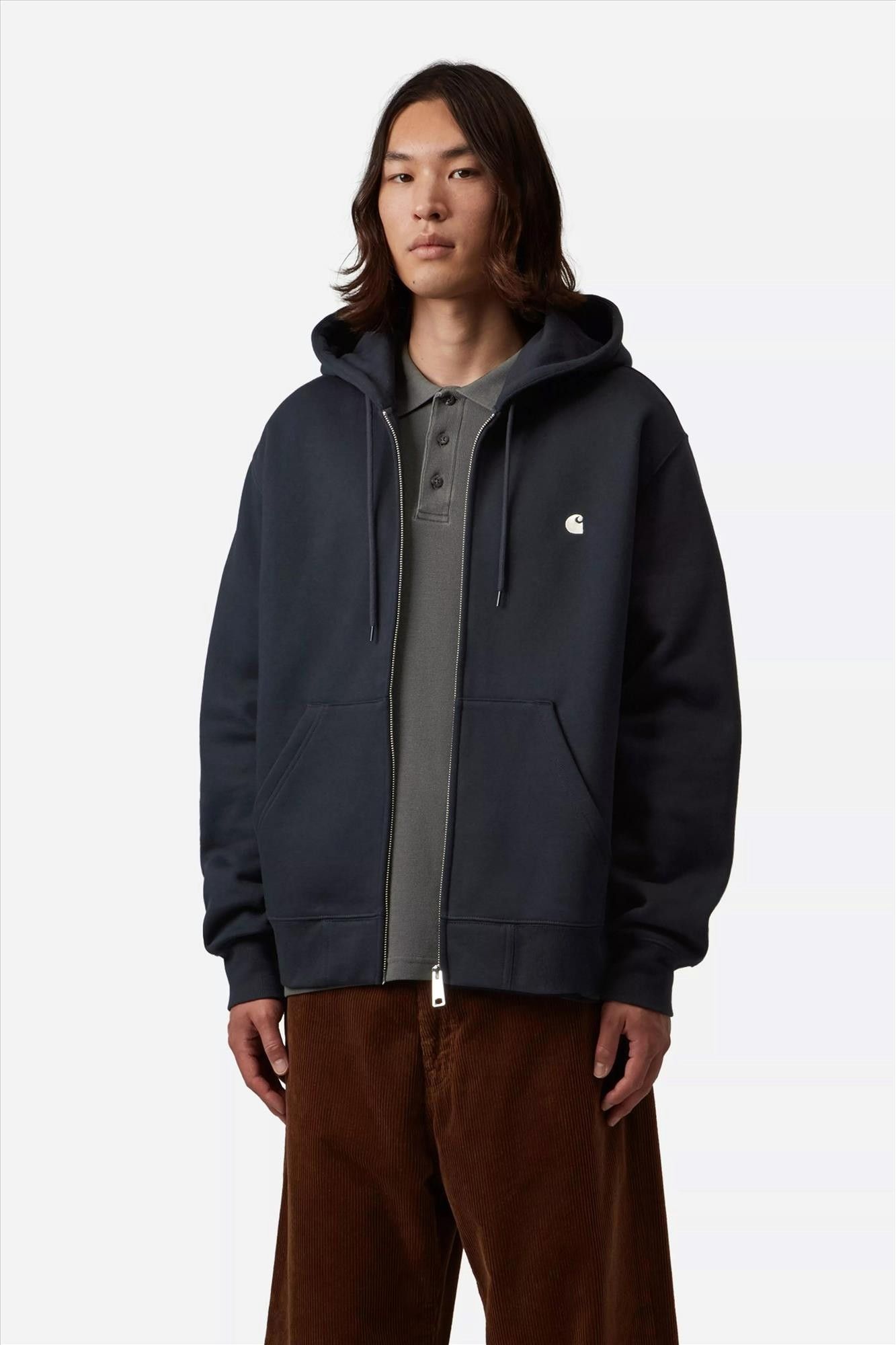Carhartt WIP - Donkerblauwe Mack hoodie
