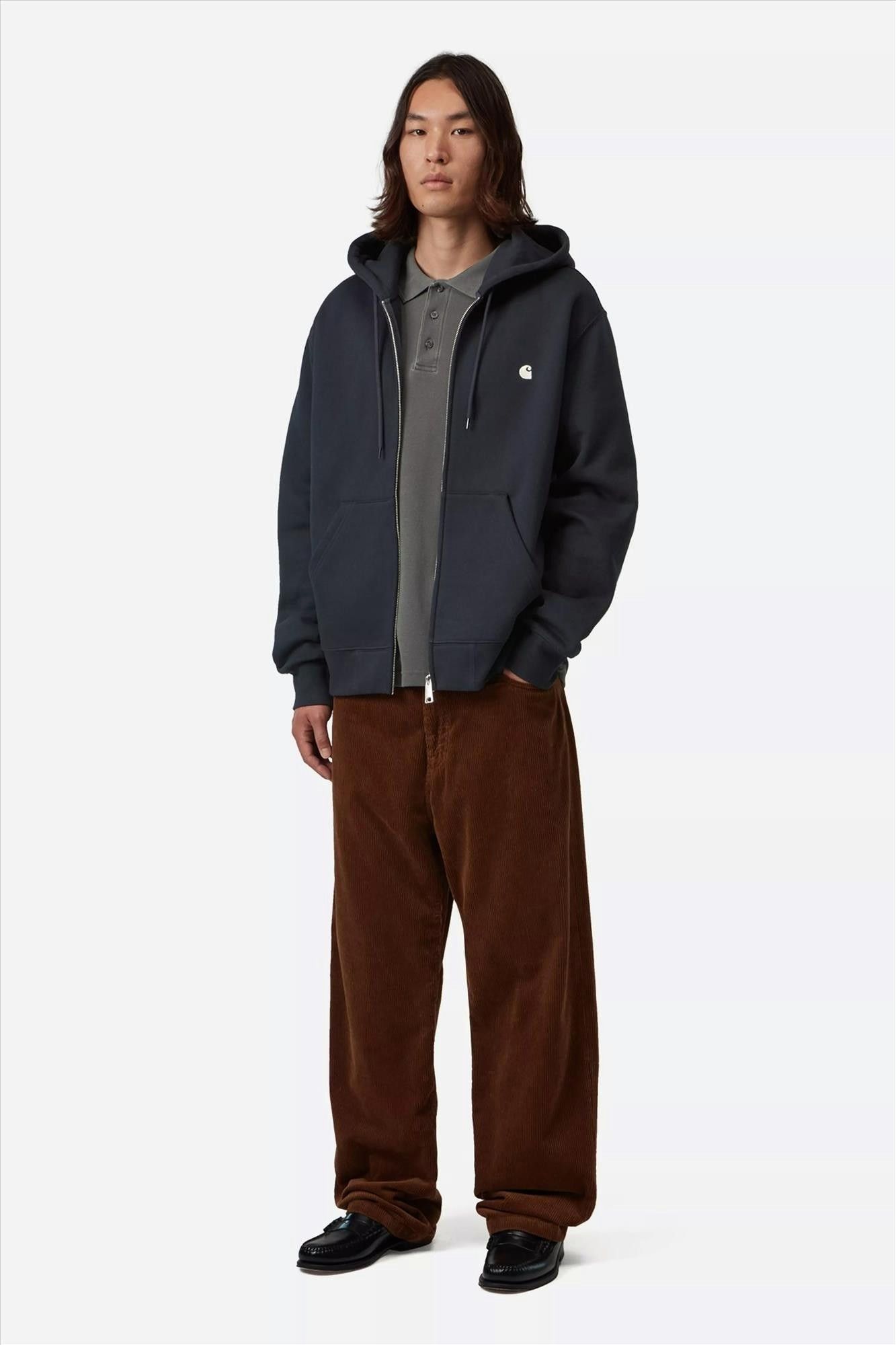 Carhartt WIP - Donkerblauwe Mack hoodie