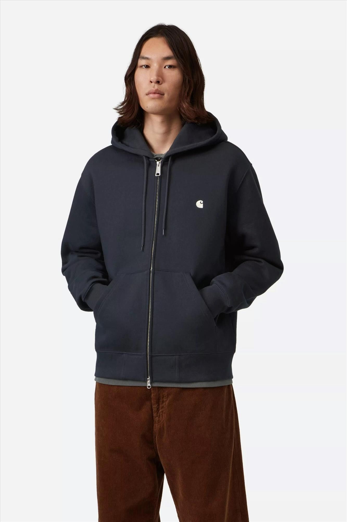 Carhartt WIP - Donkerblauwe Mack hoodie