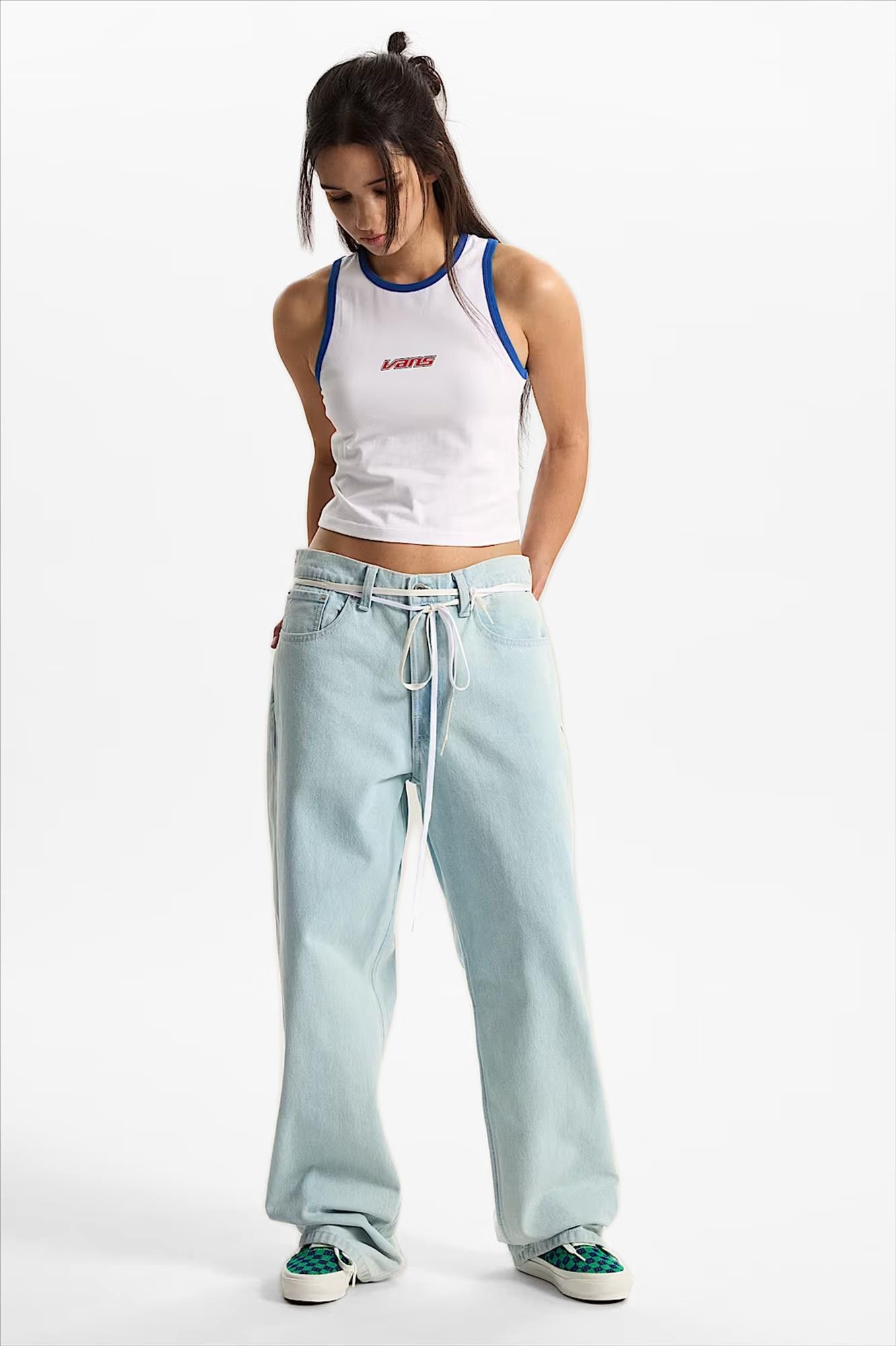 Vans  - Lichtblauwe Check-5 loose jeans