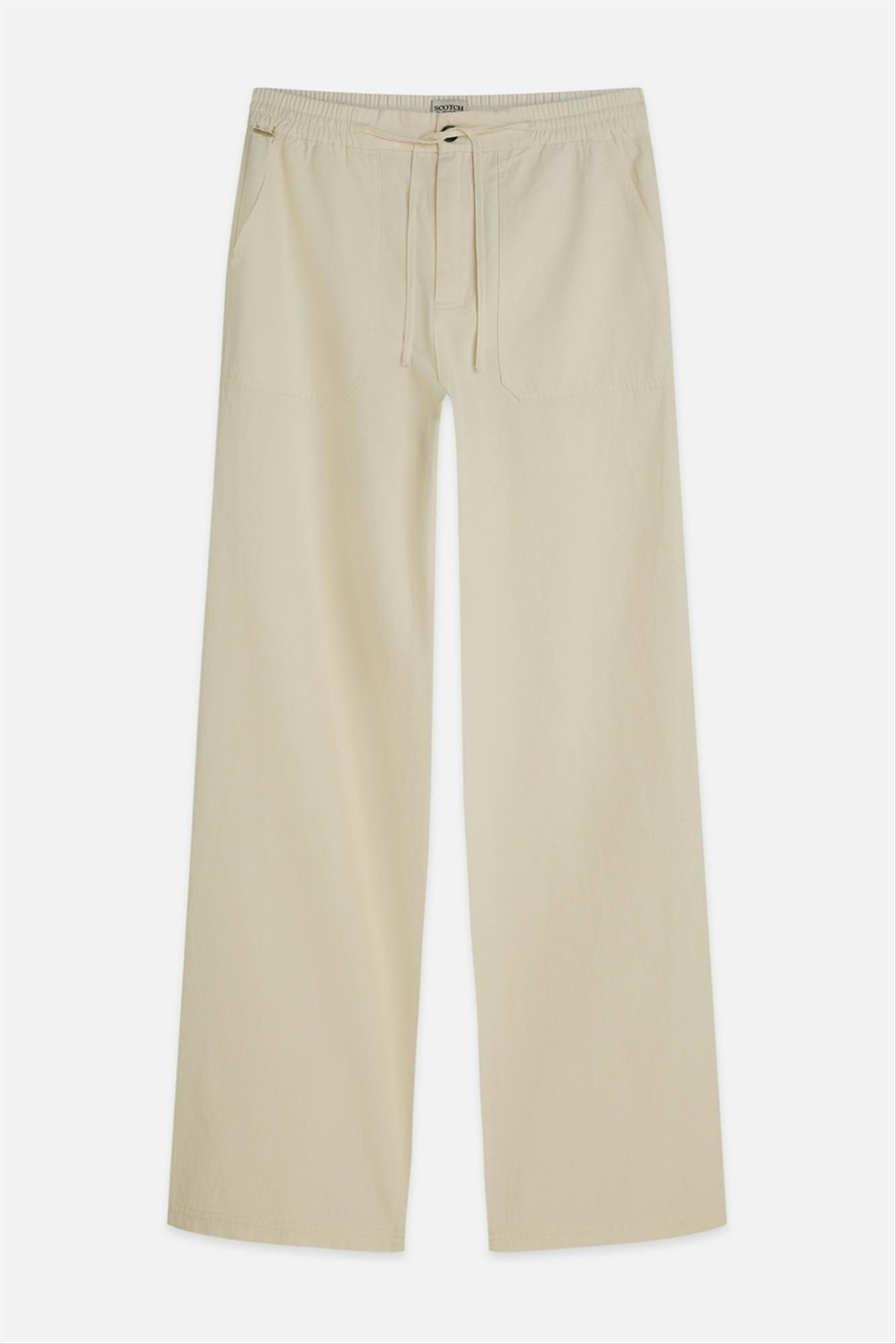 Scotch & Soda - Ecru Otis relaxed straight broek