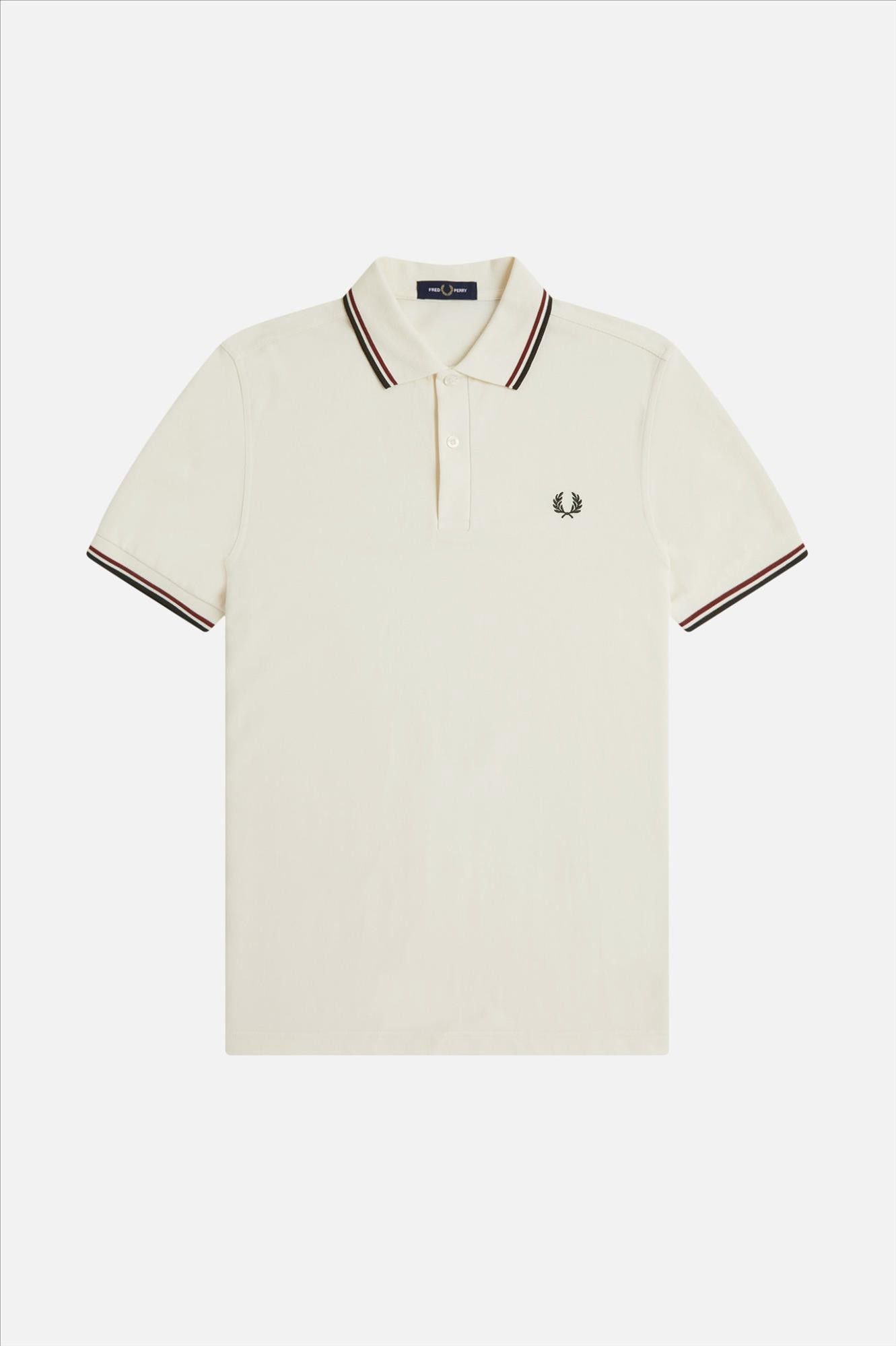 Fred Perry - Ecru-Bordeaux Twin Tipped polo