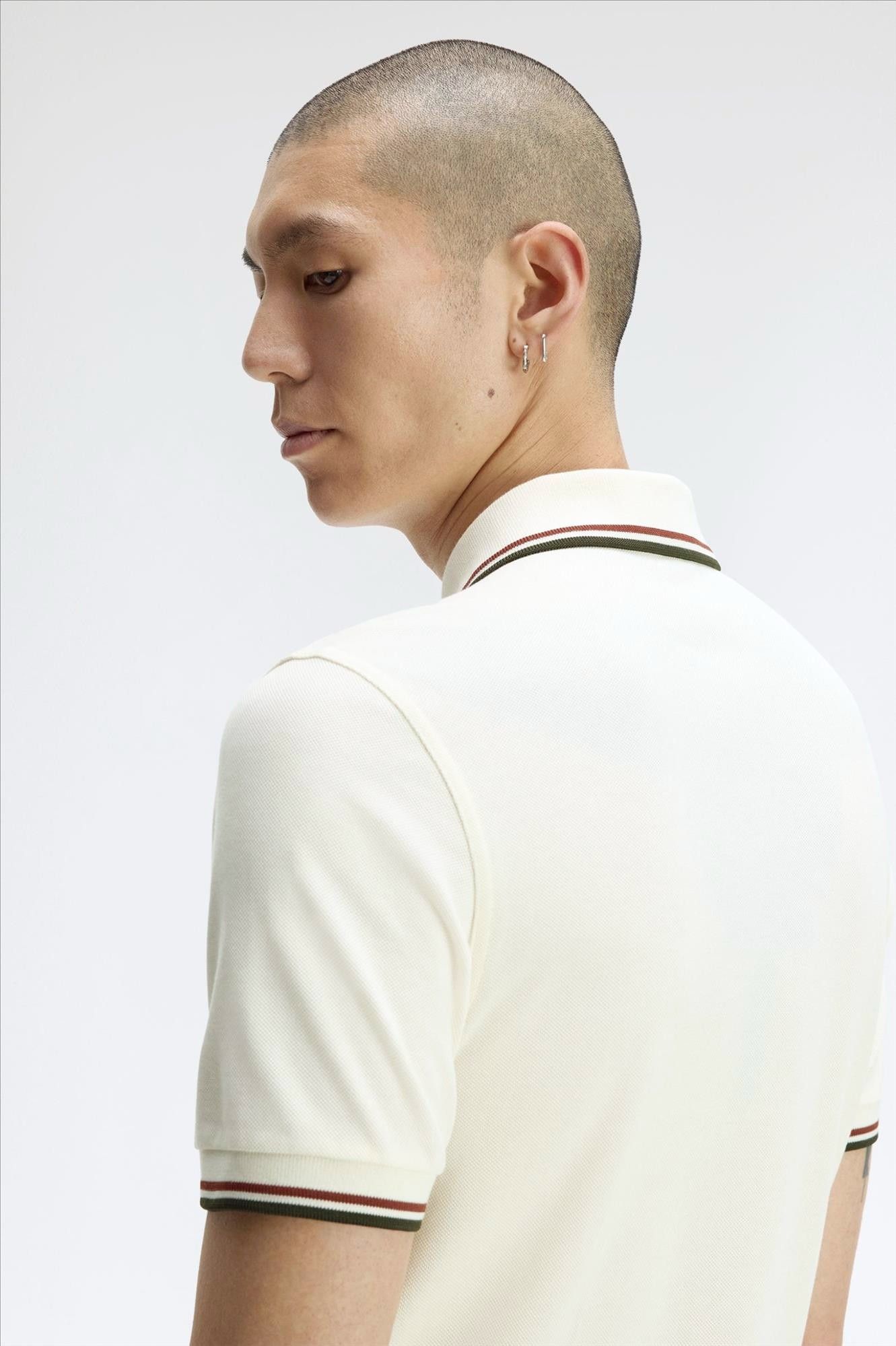 Fred Perry - Ecru-Bordeaux Twin Tipped polo