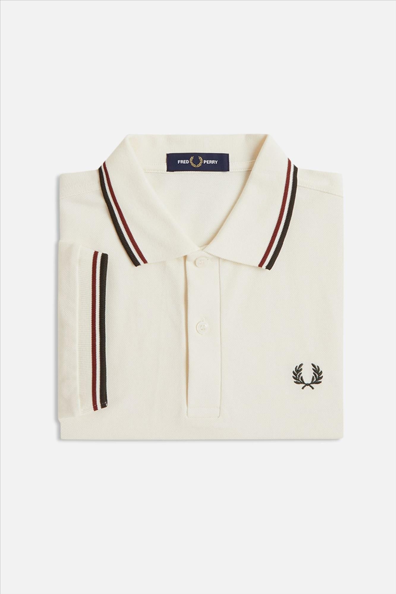 Fred Perry - Ecru-Bordeaux Twin Tipped polo