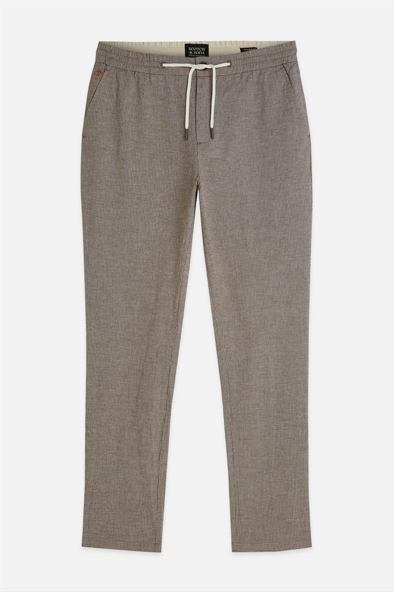 Scotch & Soda - Bruine Warren regular straight broek