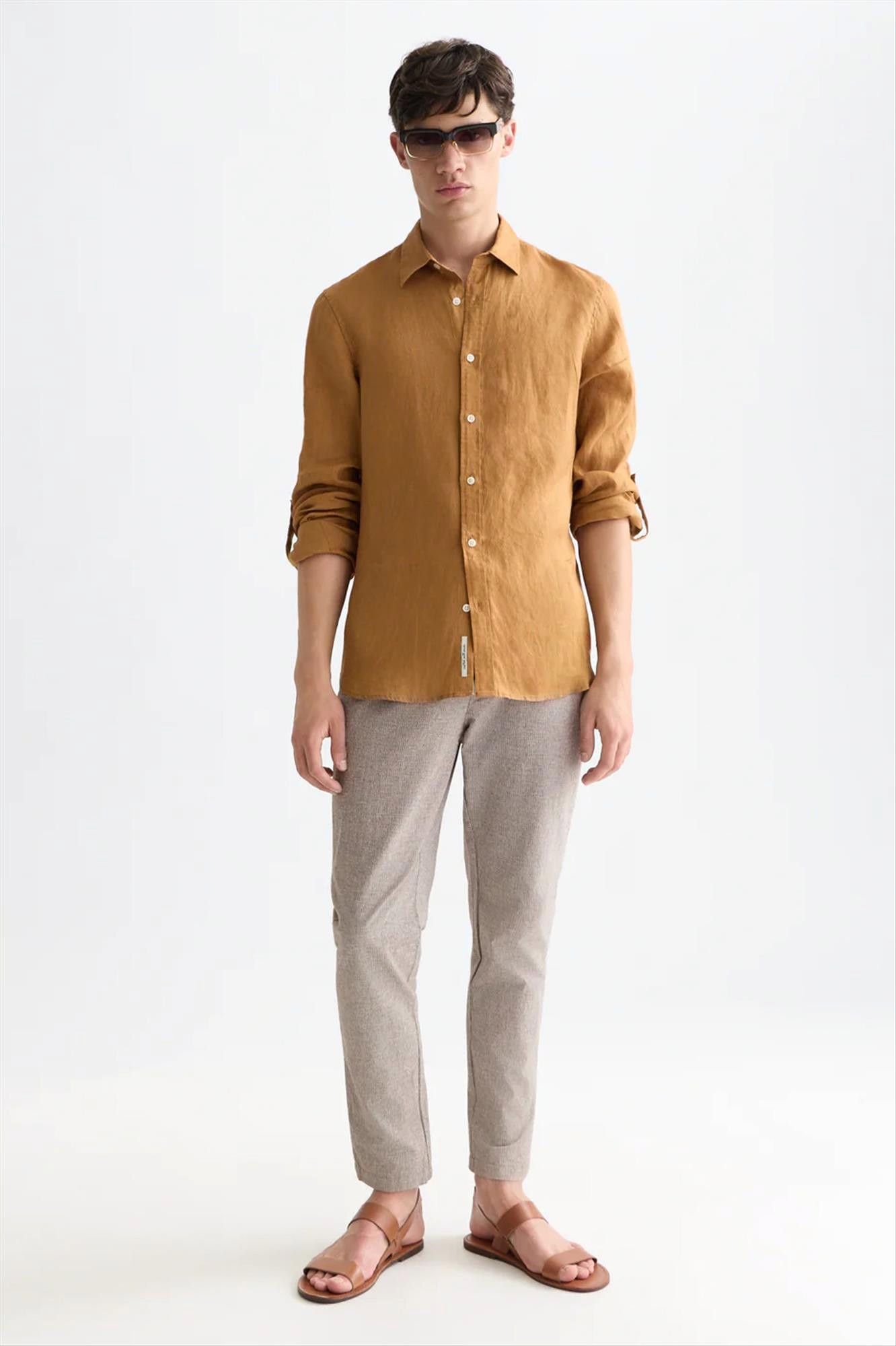 Scotch & Soda - Bruine Warren regular straight broek