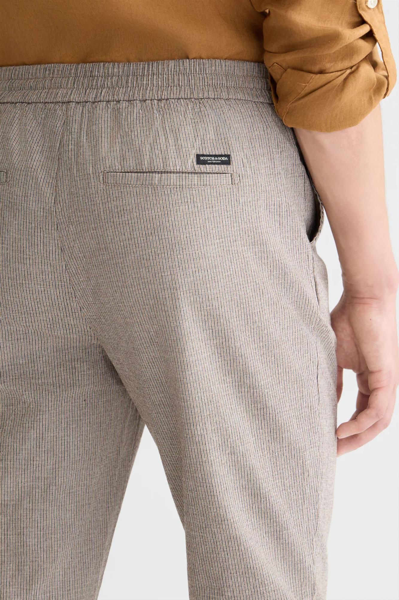 Scotch & Soda - Bruine Warren regular straight broek