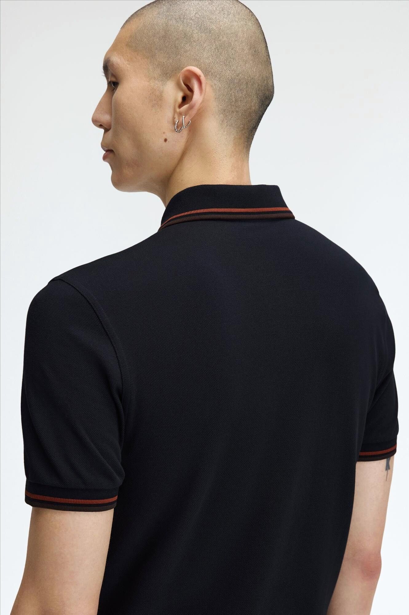 Fred Perry - Donkerblauw-Bordeaux Twin Tipped polo