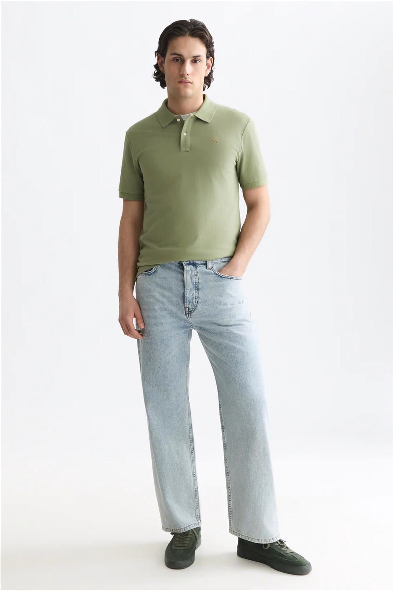 Scotch & Soda - Olijfgroene Seasonal Essentials Logo polo