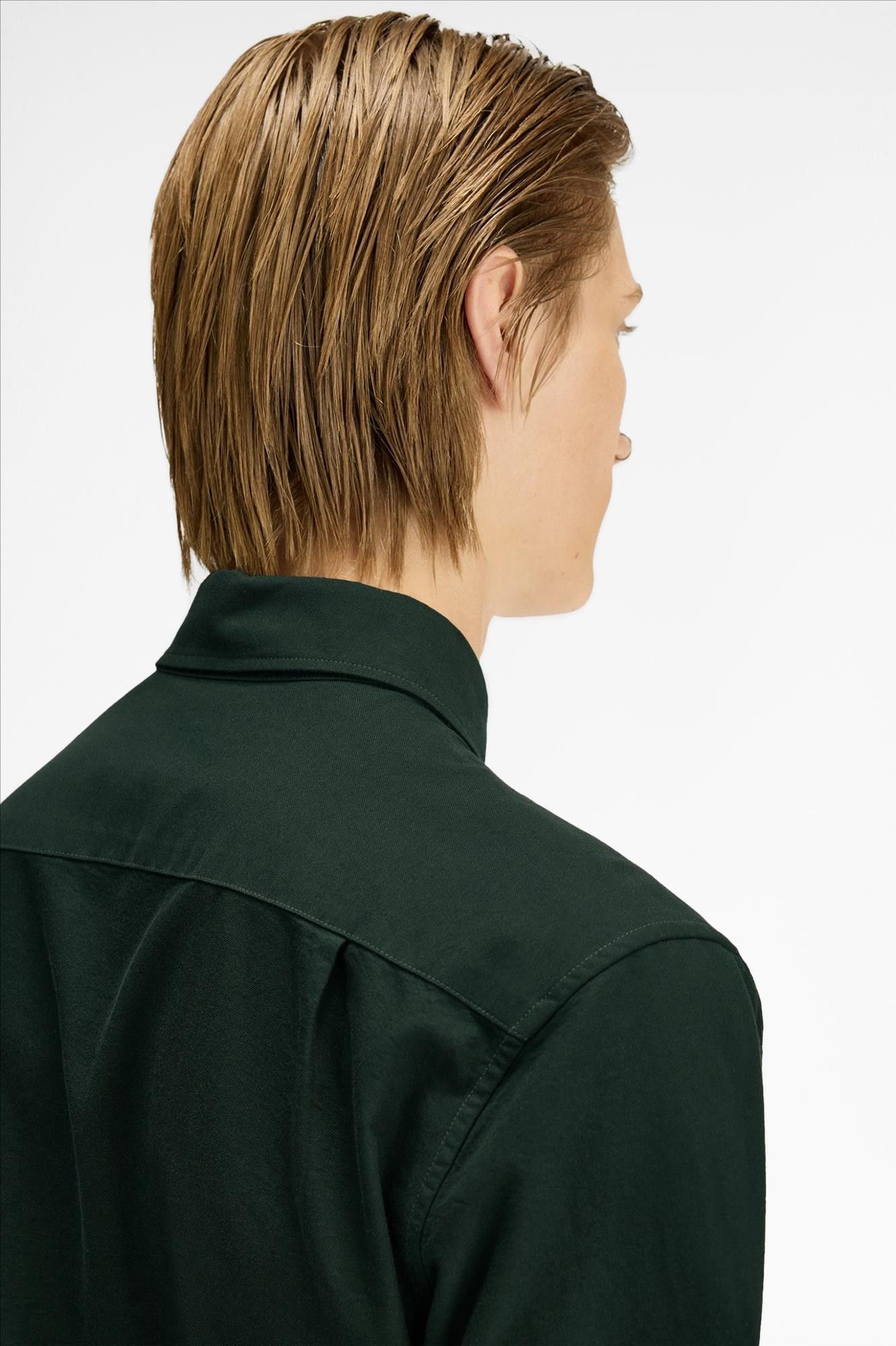 Fred Perry - Donkergroen Oxford hemd