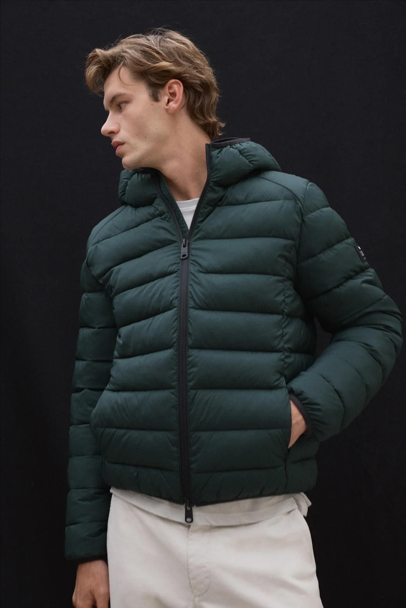 ECOALF - Donkergroene Aspenalf jas