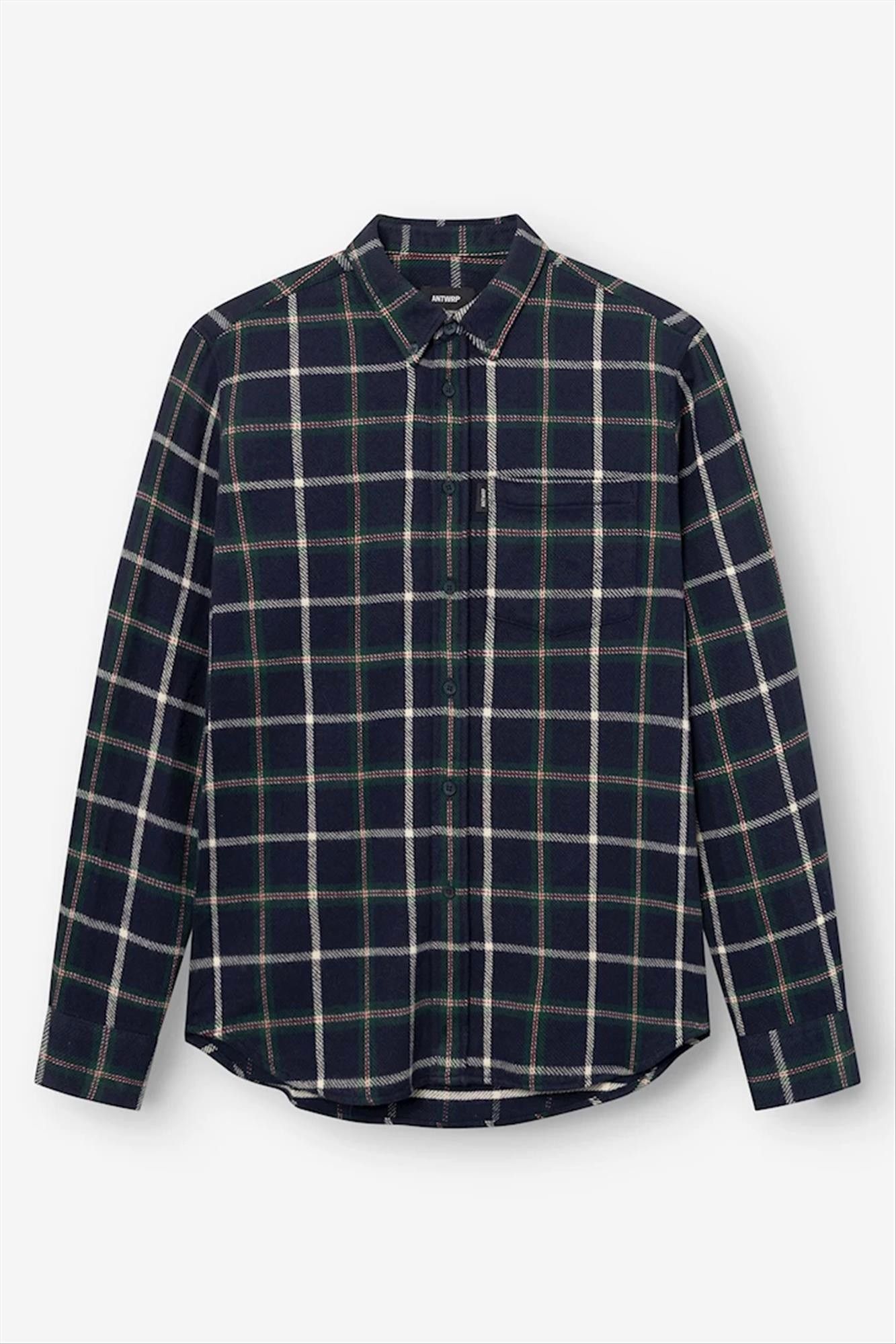 Antwrp - Donkerblauw Checked hemd