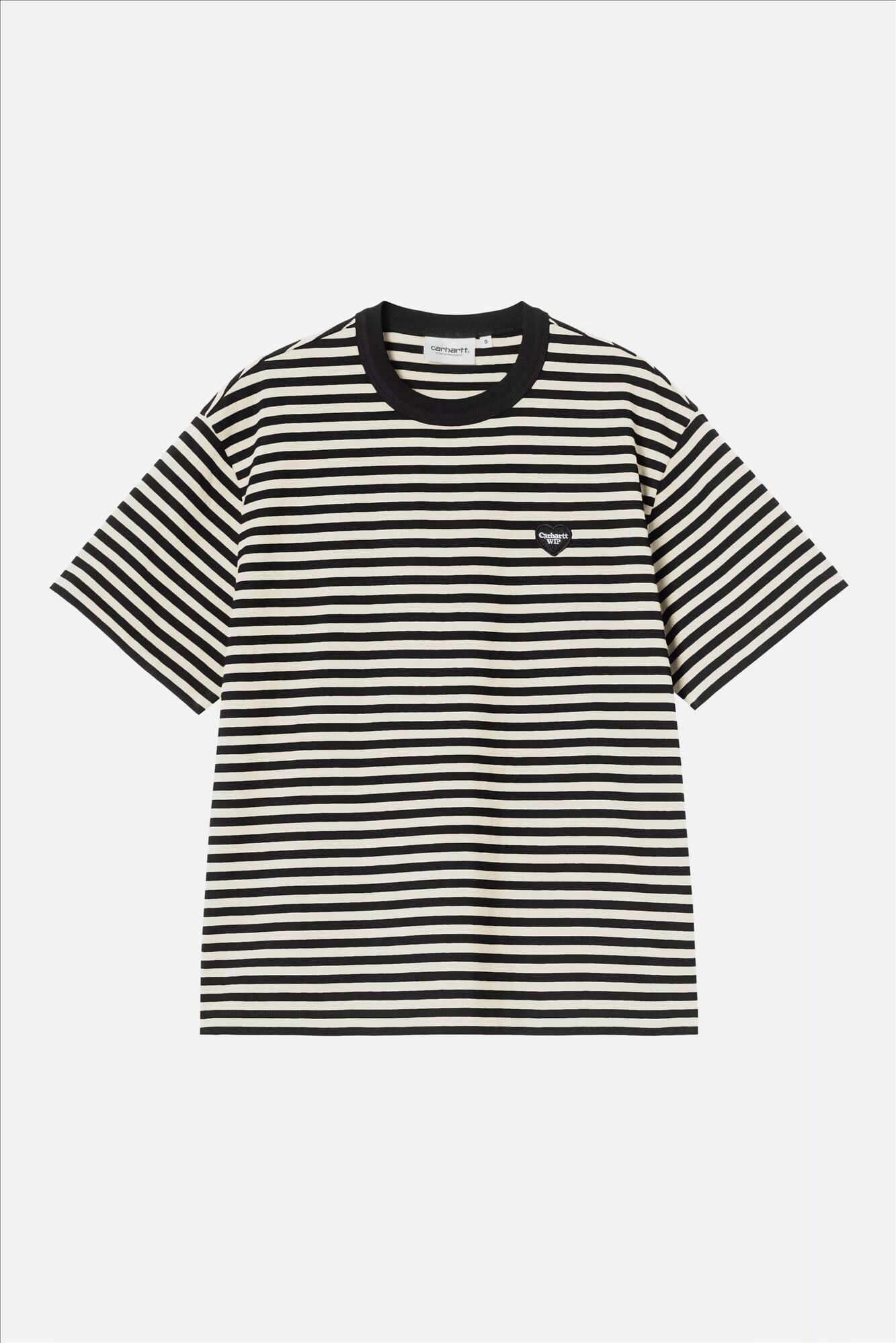 Carhartt WIP - Ecru-Zwarte Essy T-shirt