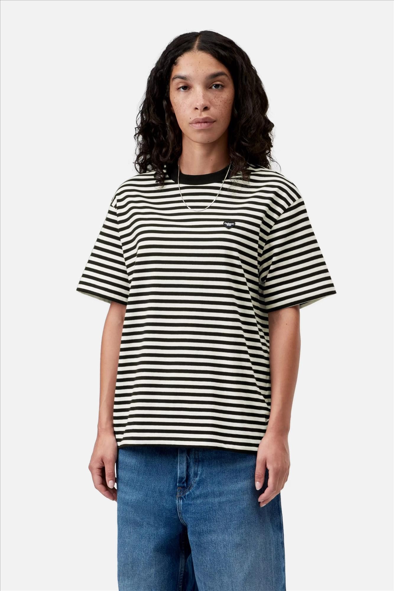Carhartt WIP - Ecru-Zwarte Essy T-shirt