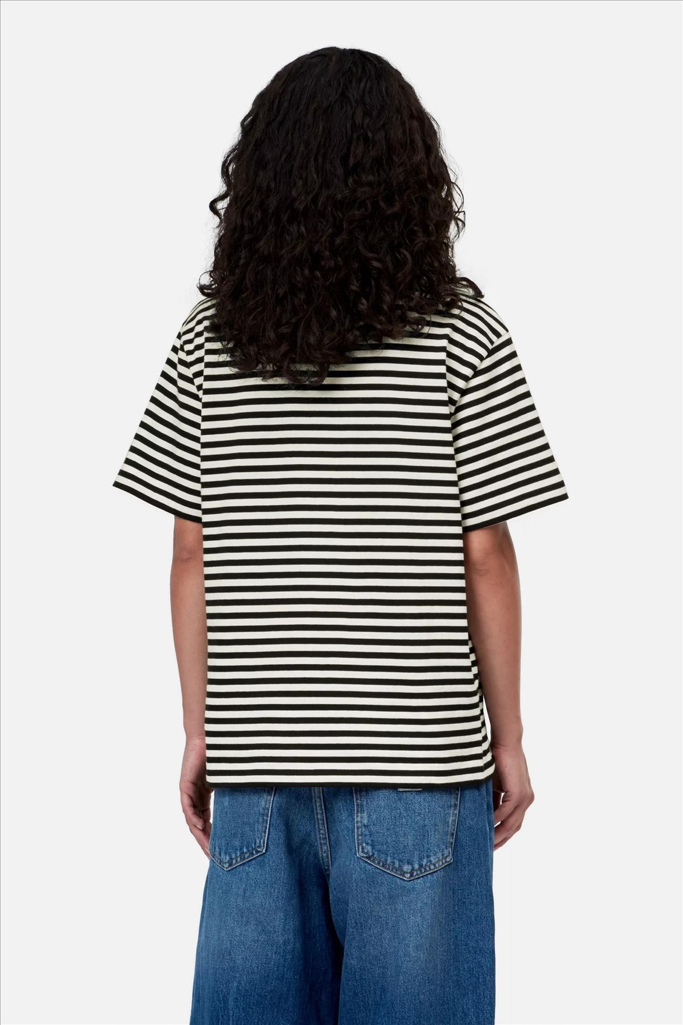 Carhartt WIP - Ecru-Zwarte Essy T-shirt
