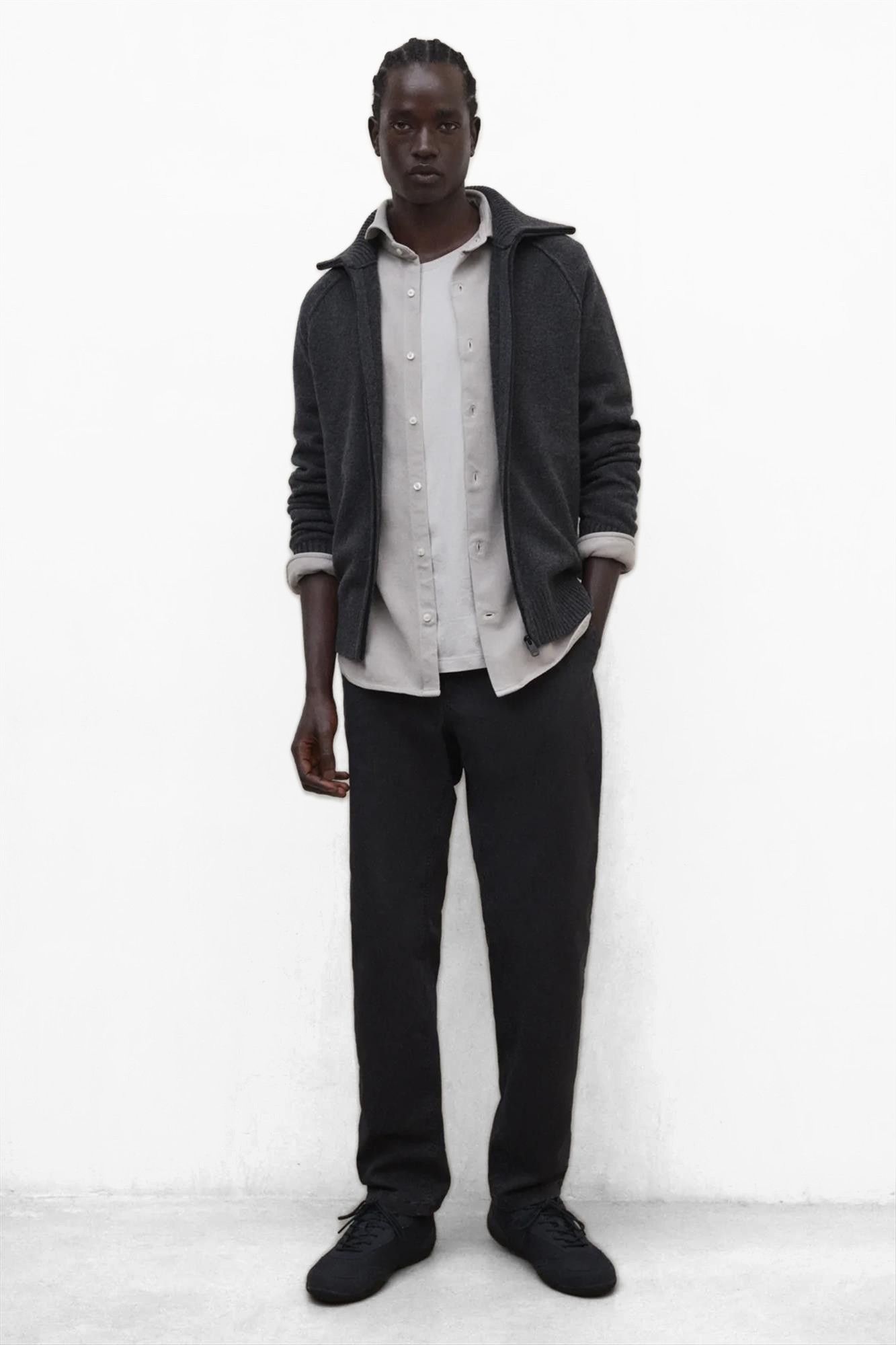ECOALF - Donkergrijze Ubedo cardigan