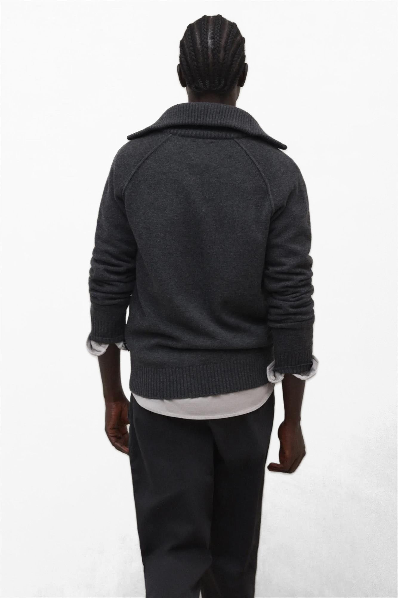 ECOALF - Donkergrijze Ubedo cardigan