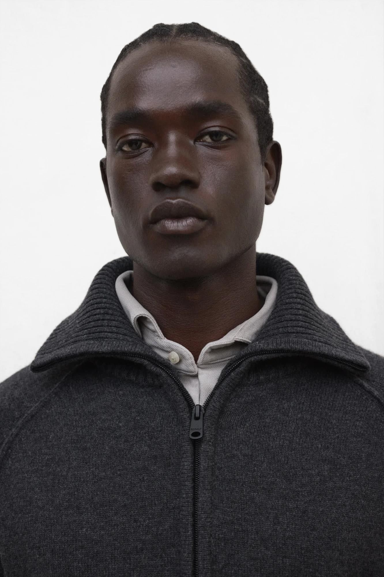 ECOALF - Donkergrijze Ubedo cardigan