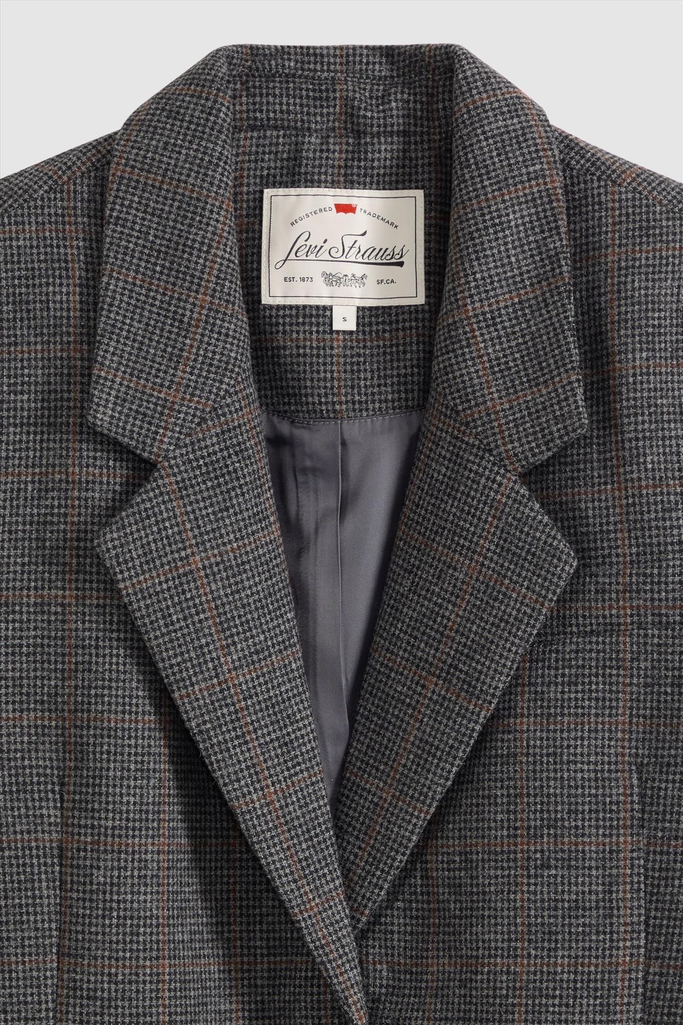 Levi's - Grijze Geruite blazer