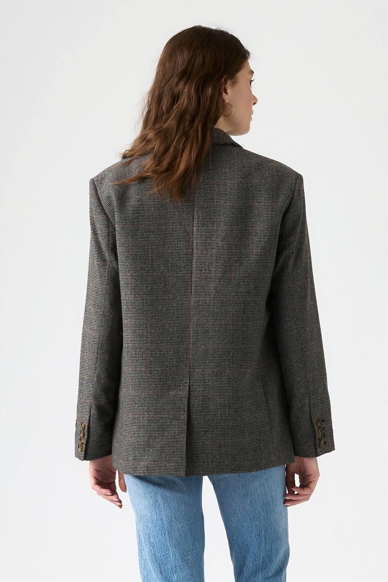 Levi's - Grijze Geruite blazer
