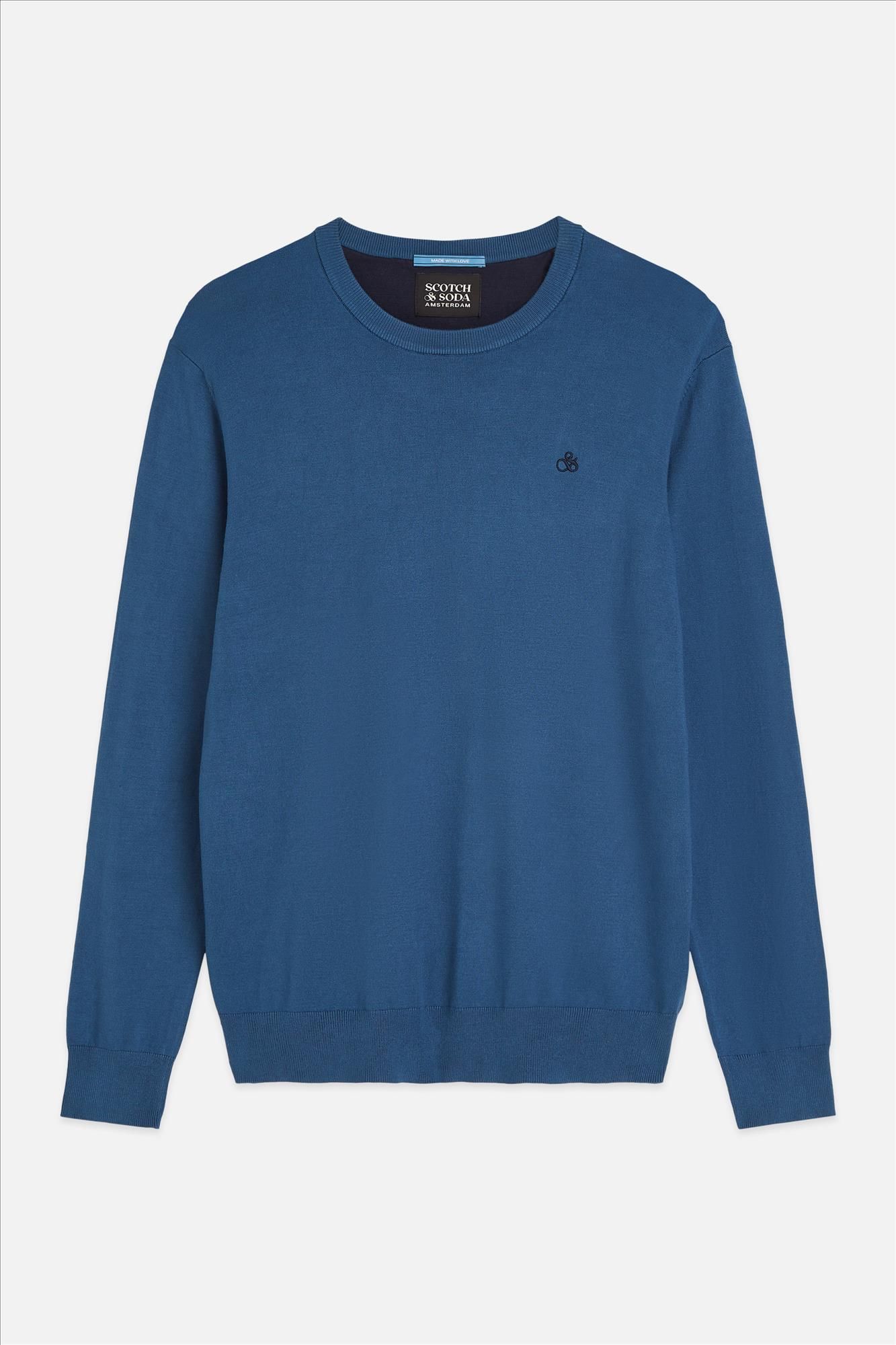 Scotch & Soda - Blauwe Seasonal Essentials trui