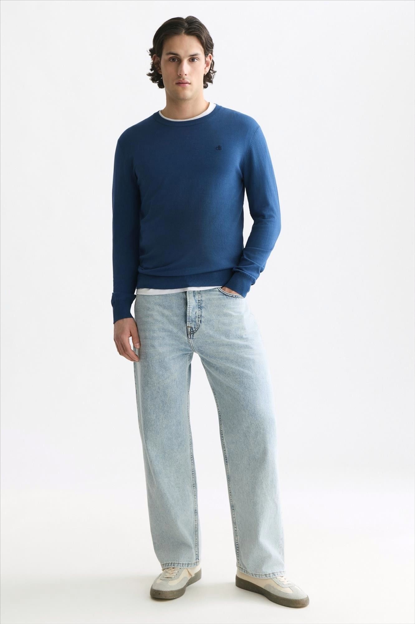 Scotch & Soda - Blauwe Seasonal Essentials trui