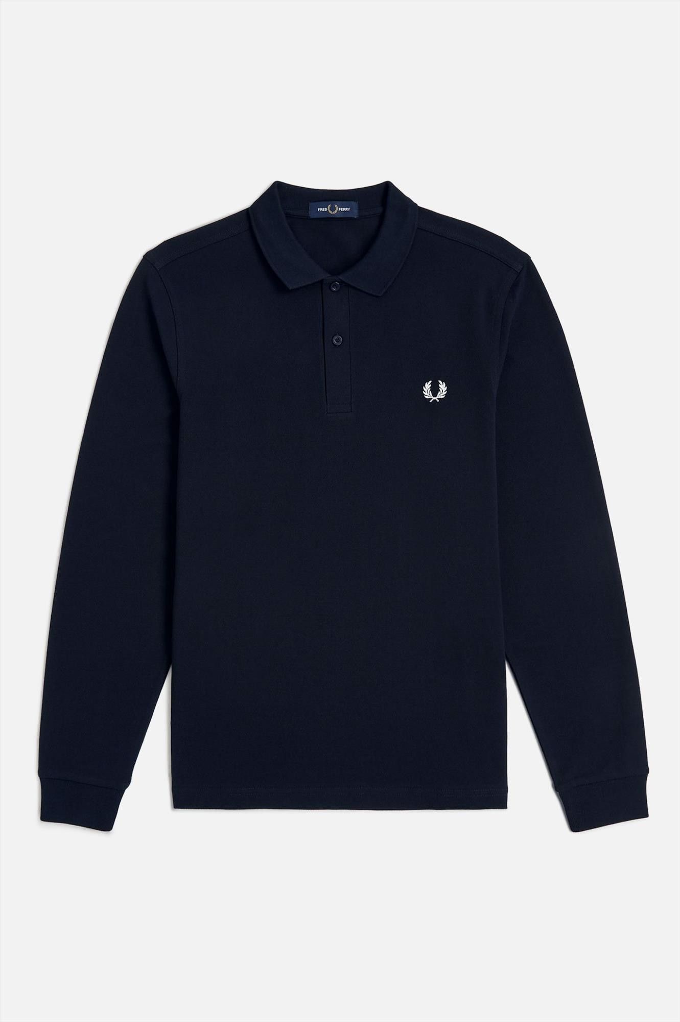 Fred Perry - Donkerblauwe The Long Sleeve polo