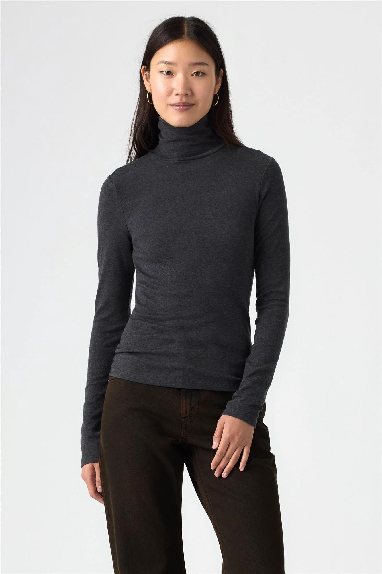 Levi's - Donkergrijze Turtleneck longsleeve