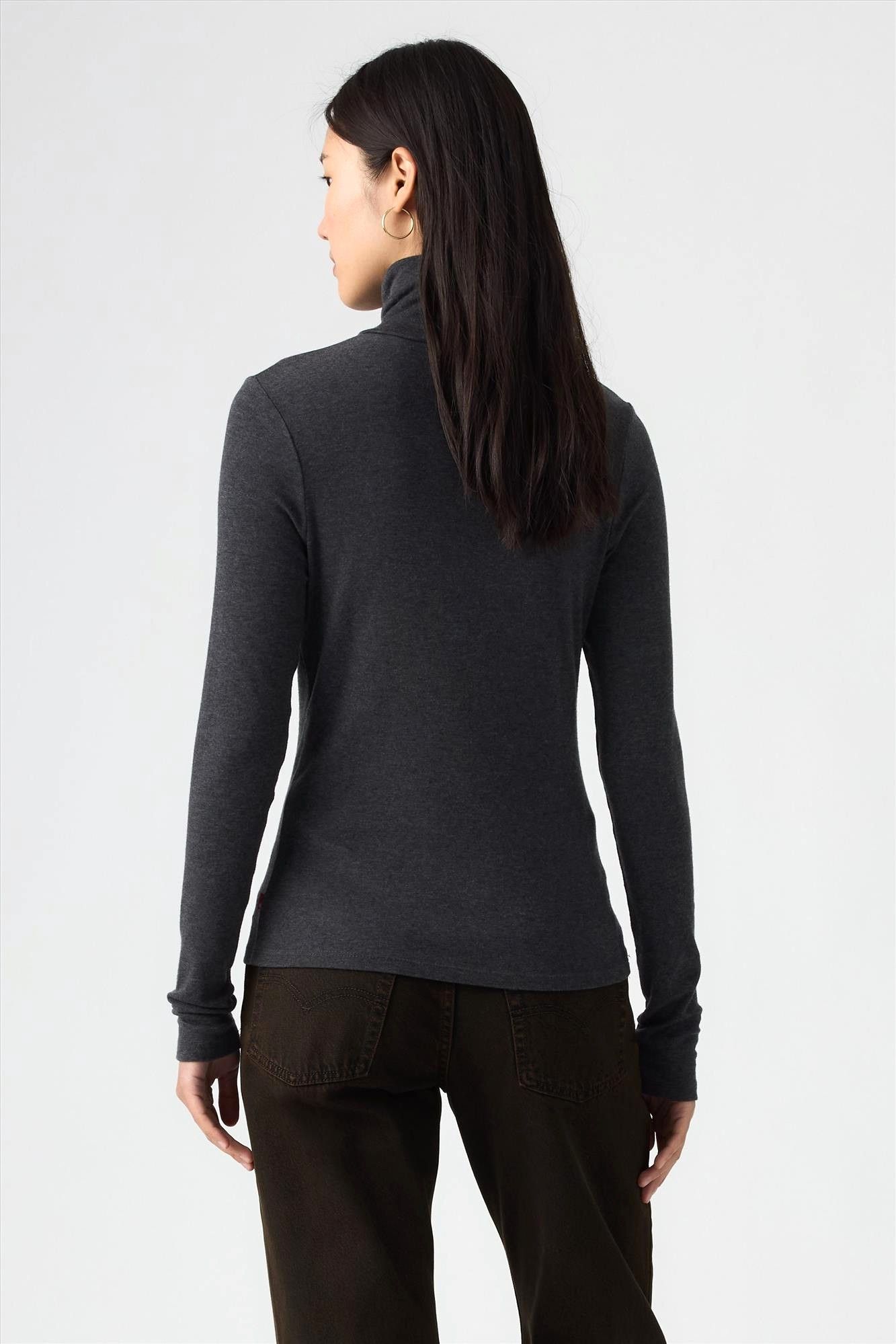 Levi's - Donkergrijze Turtleneck longsleeve