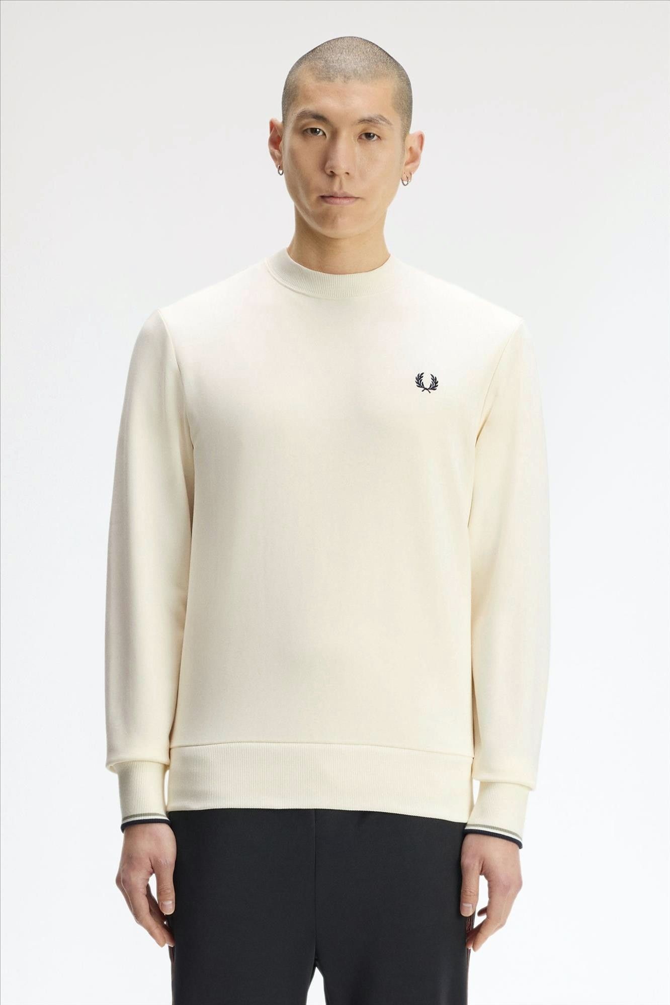 Fred Perry - Ecru Crew Neck sweater