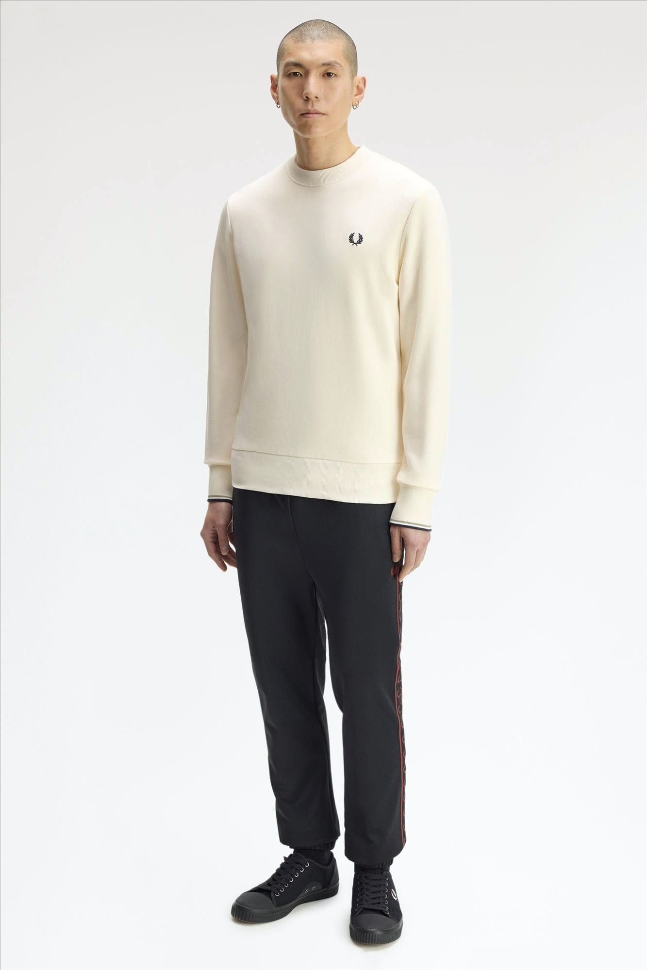 Fred Perry - Ecru Crew Neck sweater