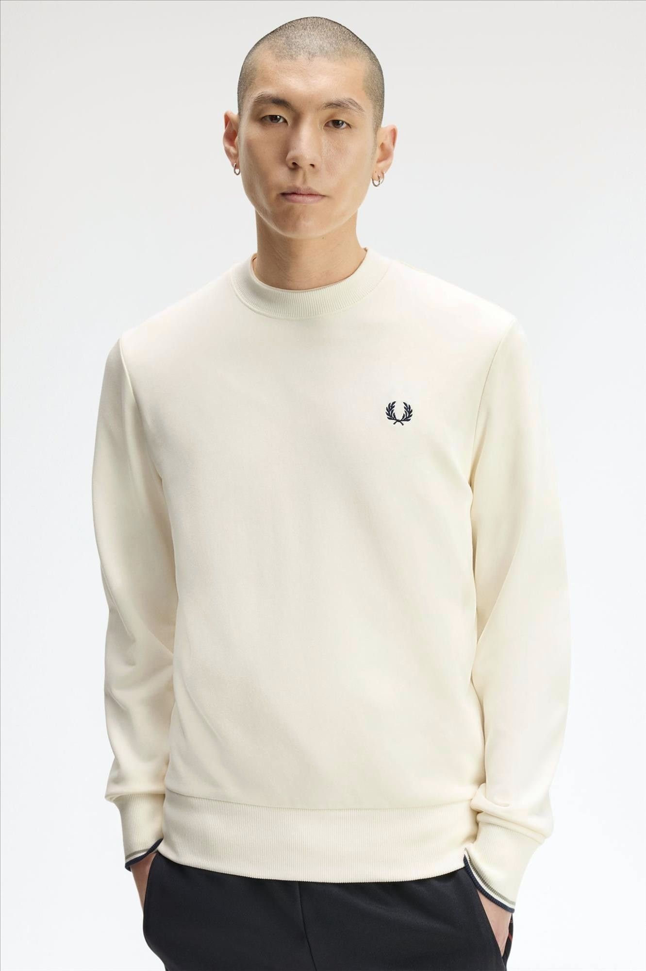 Fred Perry - Ecru Crew Neck sweater