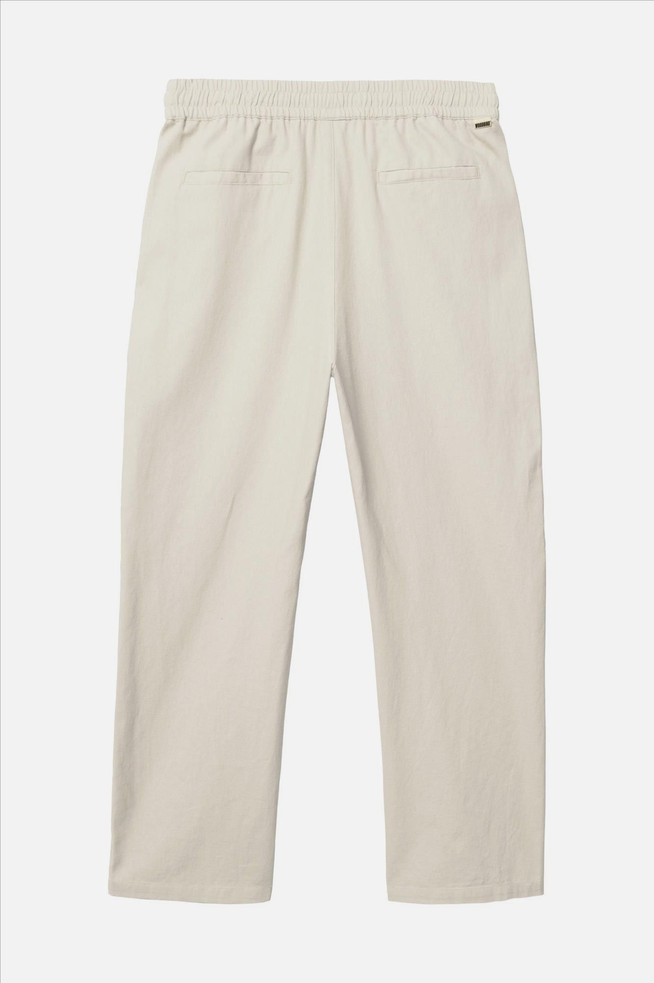 WOODBIRD - Ecru Eik Linen broek