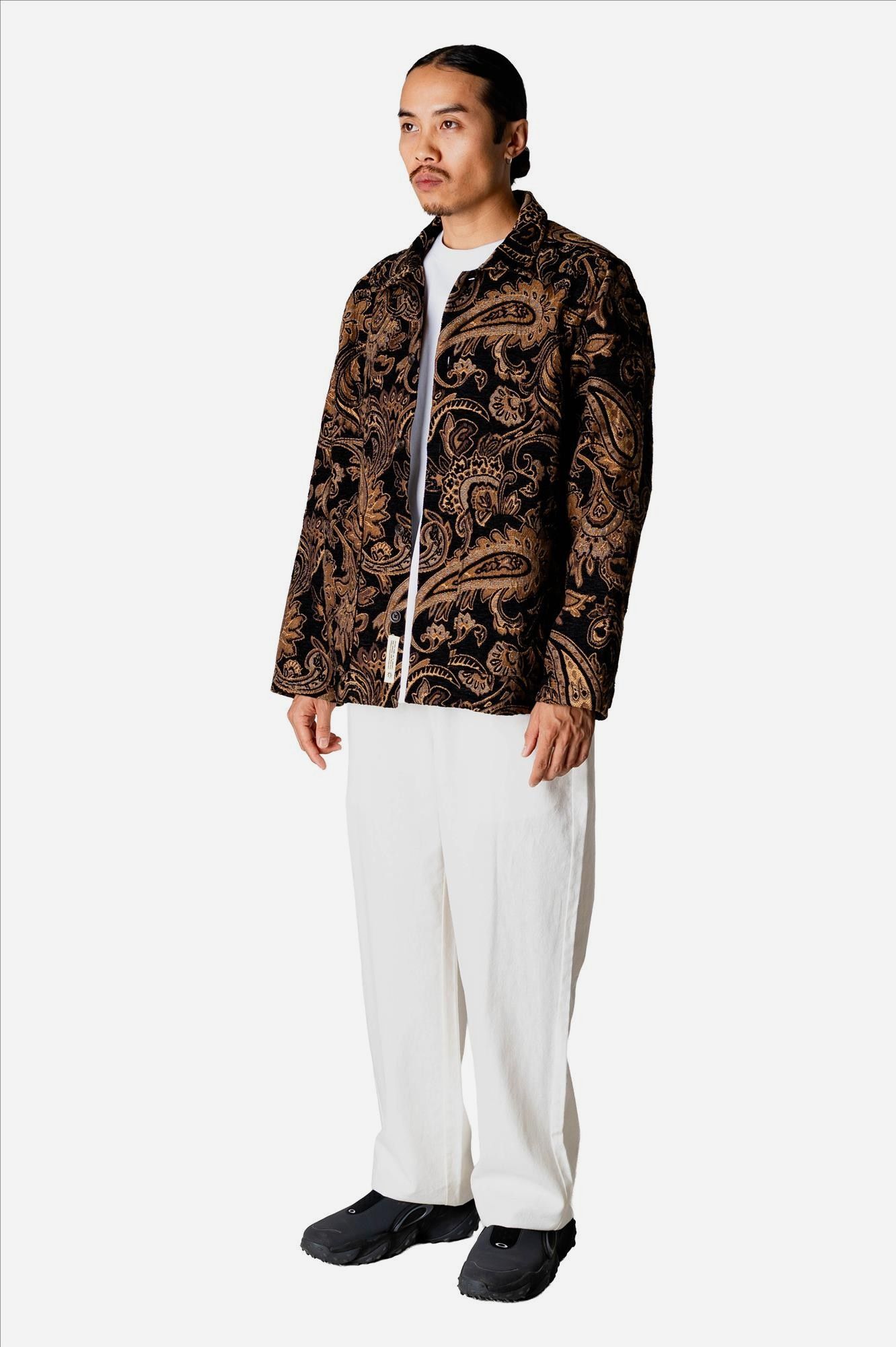 WOODBIRD - Ecru Eik Linen broek