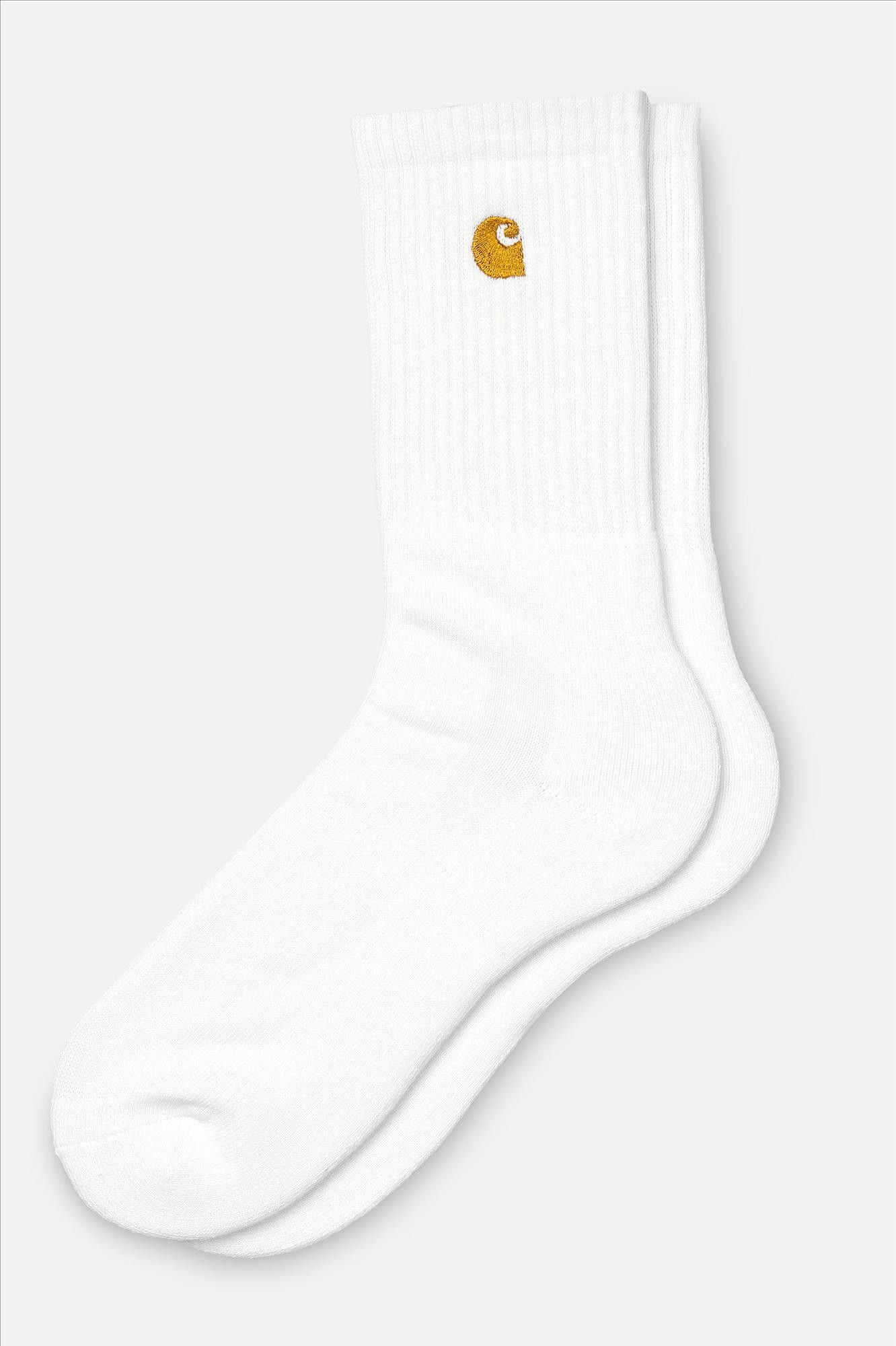 Carhartt WIP - Witte Chase sportsokken, maat: 39-46