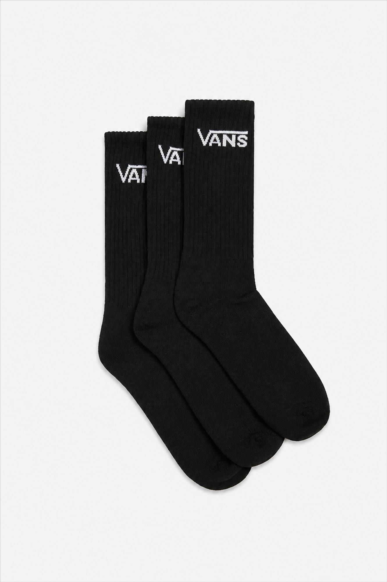 Vans  - Zwarte Classic 3-pack sokken, maat:38,5-42