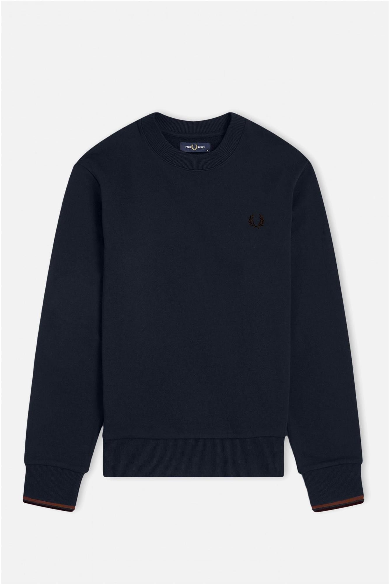 Fred Perry - Donkerblauwe Crew Neck sweater