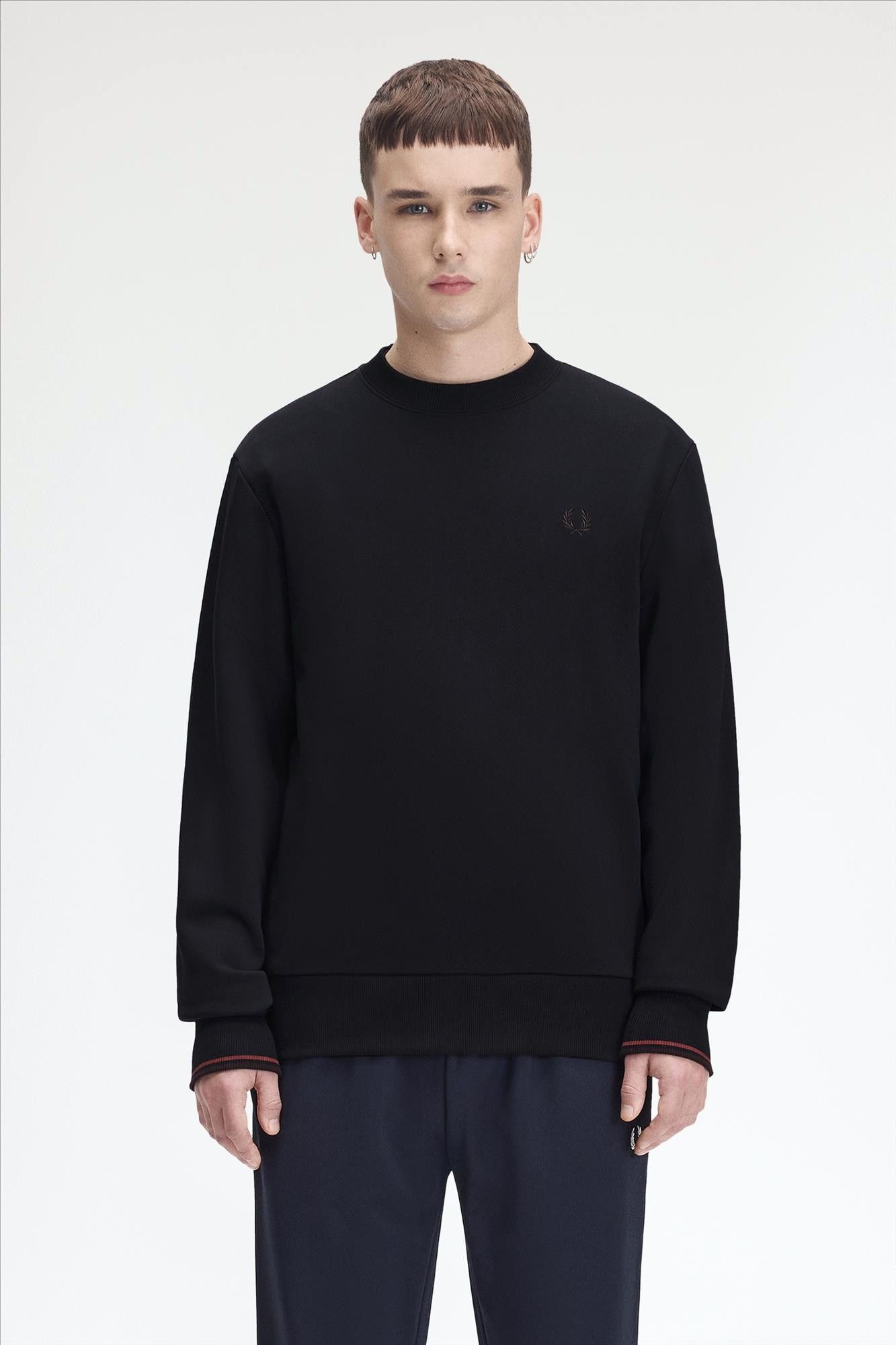 Fred Perry - Donkerblauwe Crew Neck sweater
