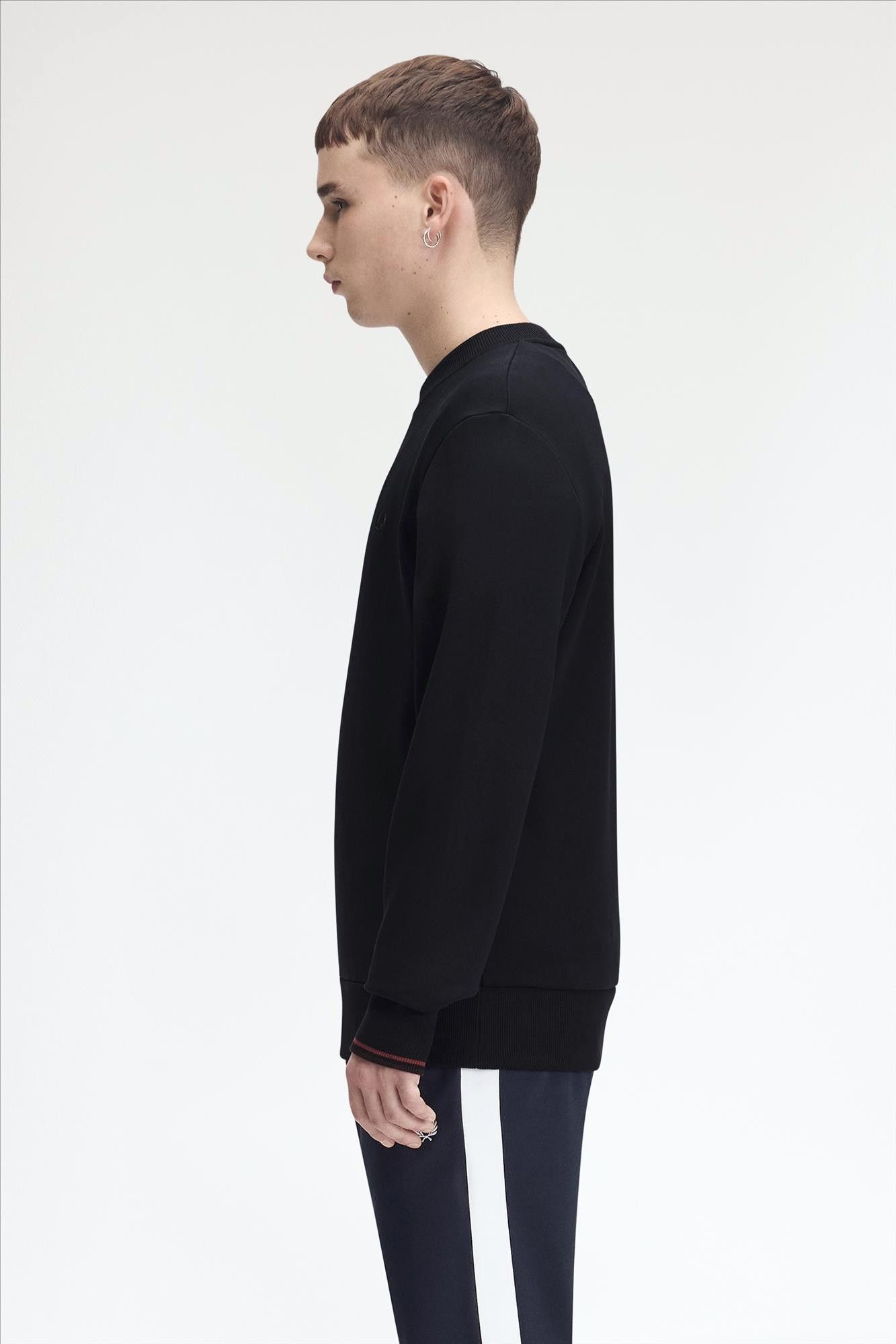 Fred Perry - Donkerblauwe Crew Neck sweater