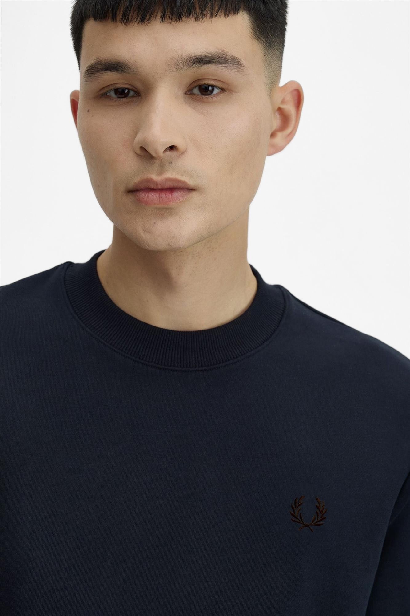 Fred Perry - Donkerblauwe Crew Neck sweater
