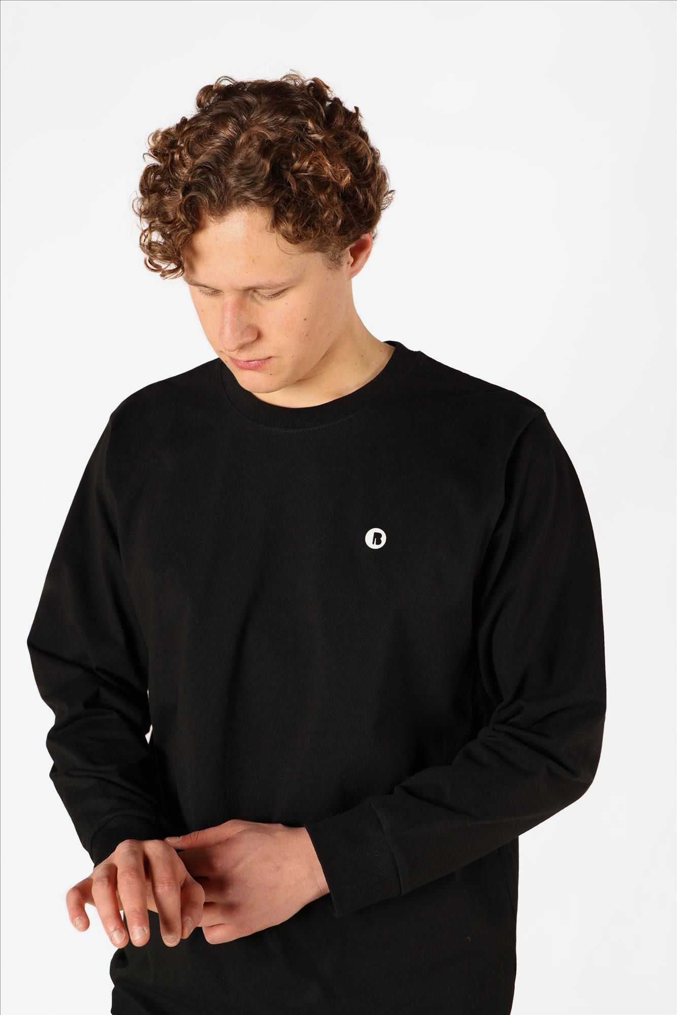 Brooklyn - Zwarte B-Icon longsleeve