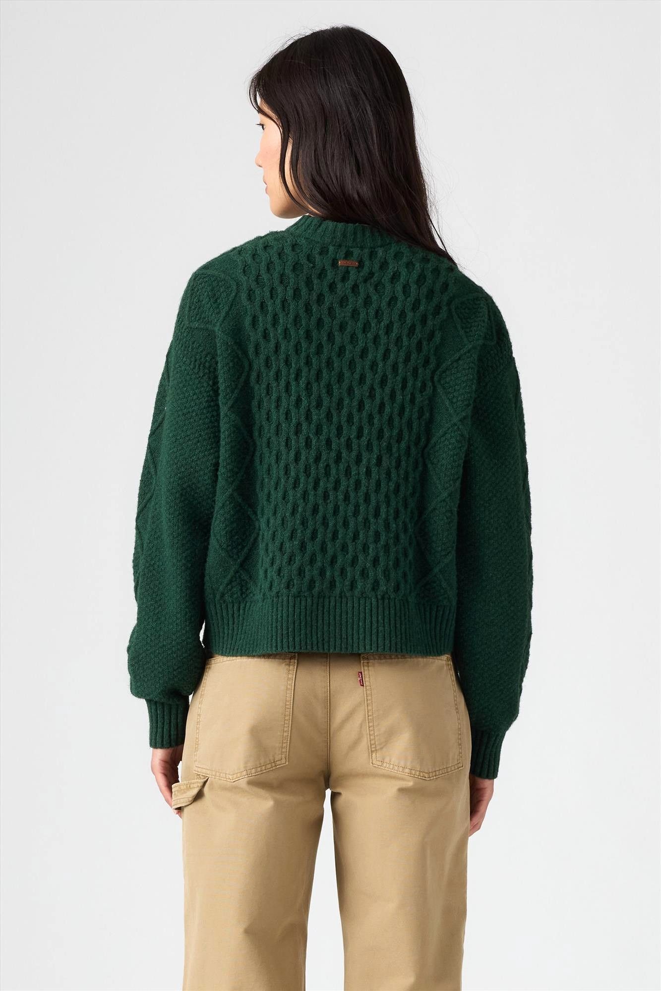 Levi's - Donkergroene Gebreide cardigan