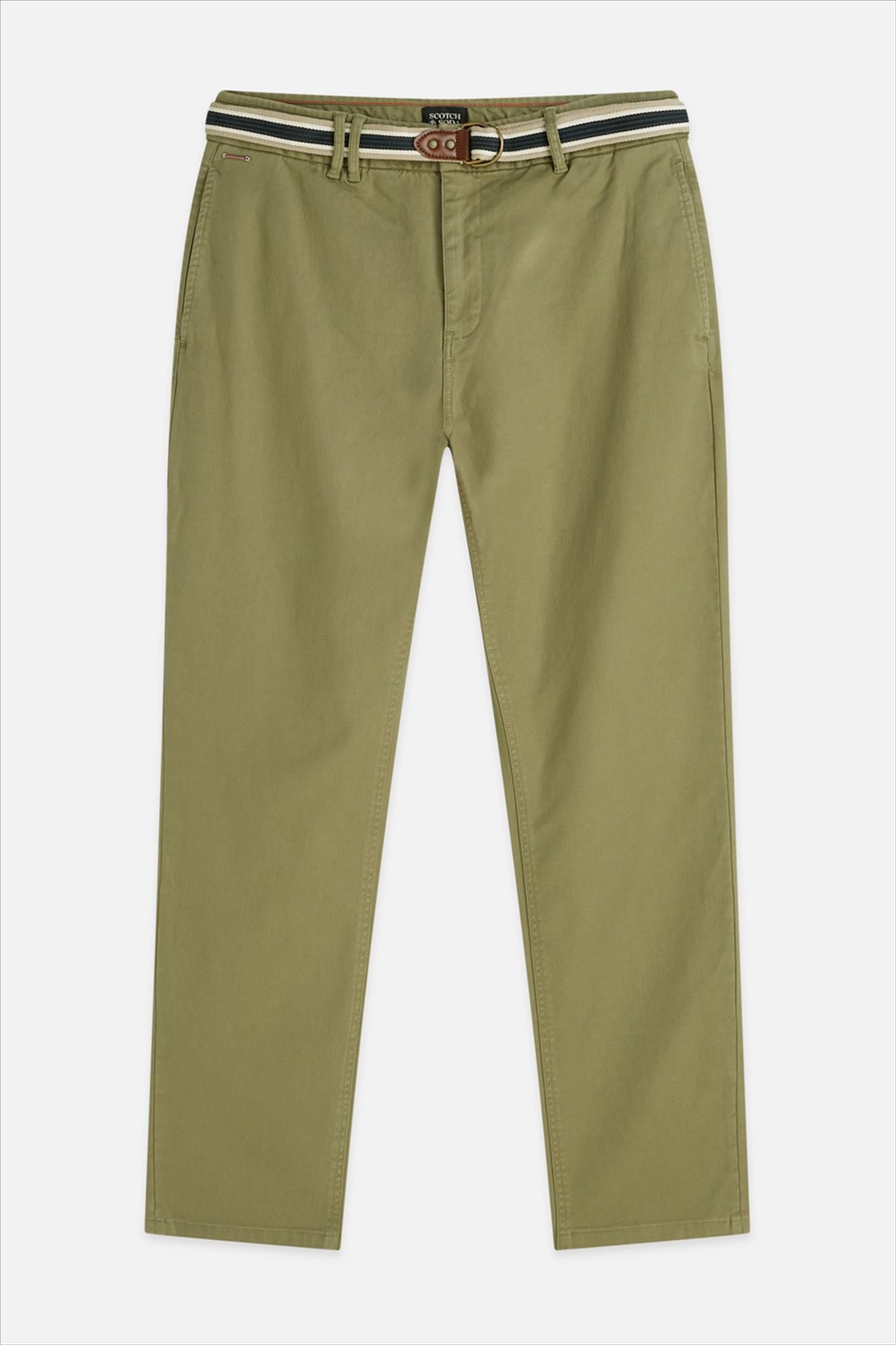 Scotch & Soda - Olijfgroene Warren regular straight chino