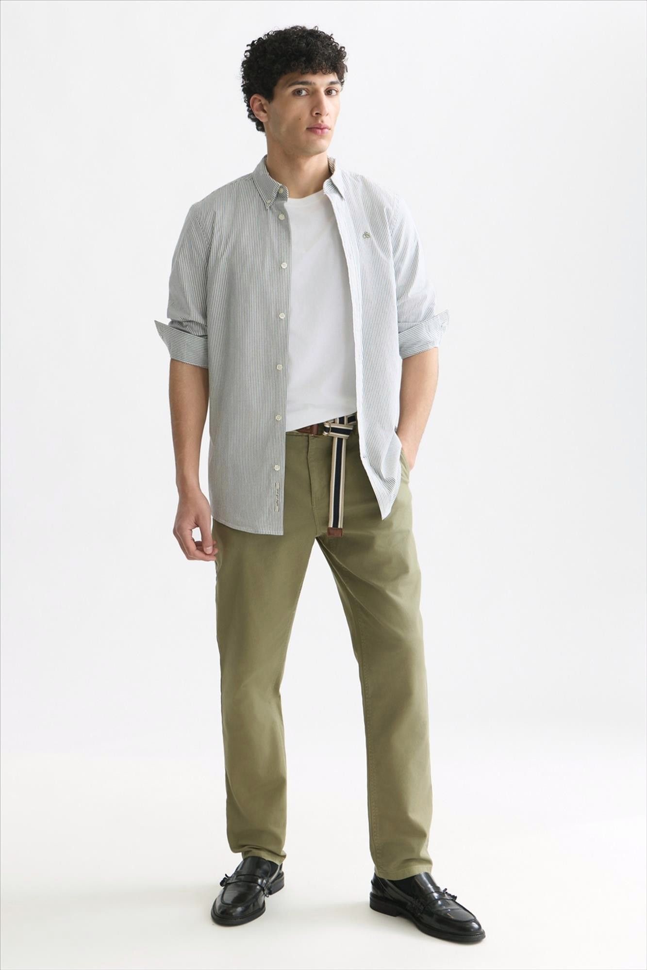 Scotch & Soda - Olijfgroene Warren regular straight chino