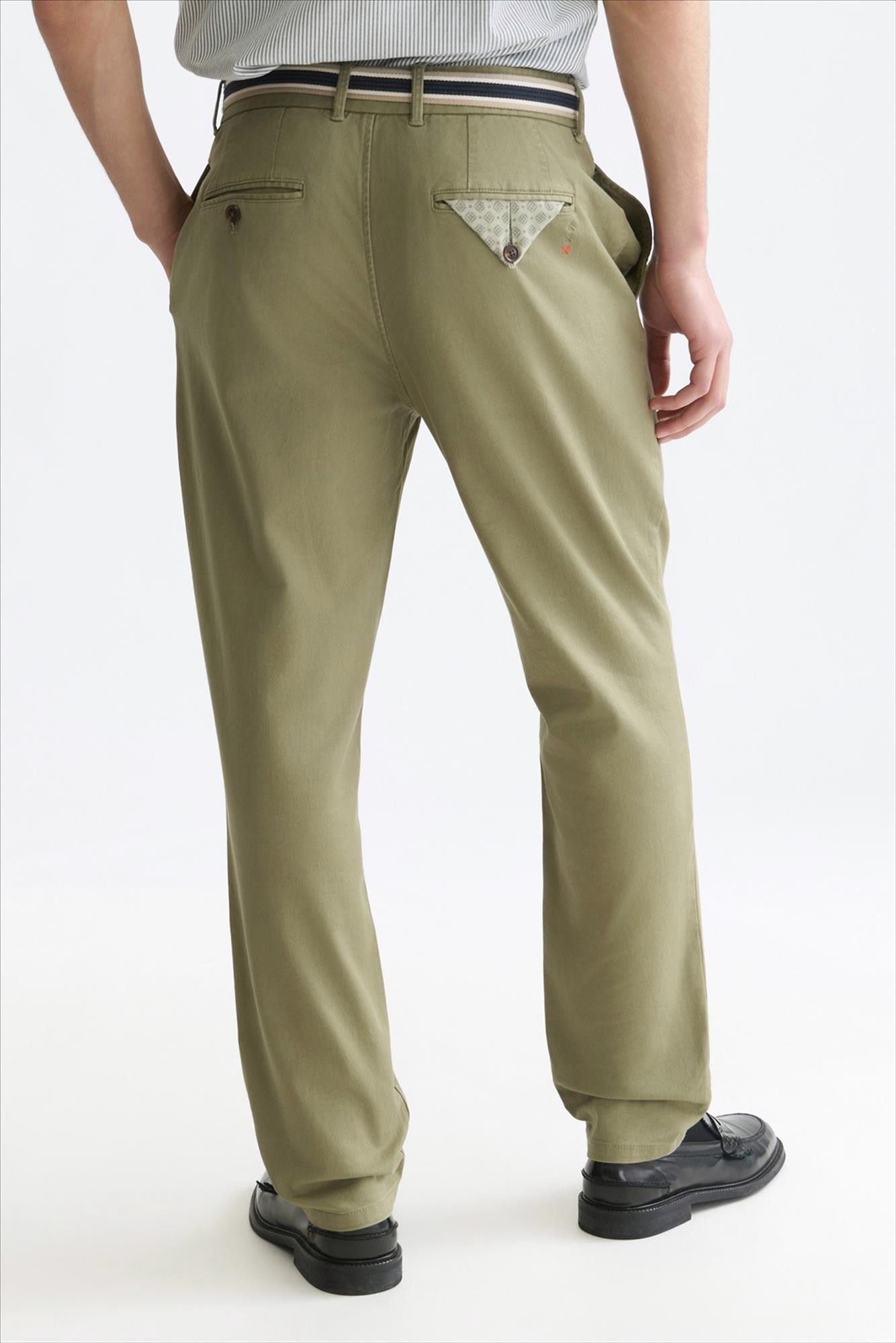 Scotch & Soda - Olijfgroene Warren regular straight chino
