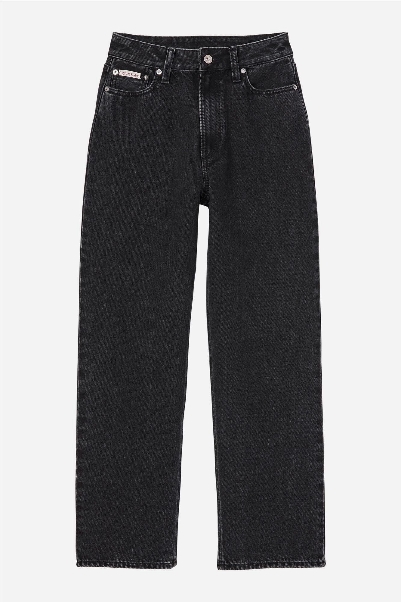Calvin Klein Jeans - Donkergrijze Essential barrel jeans