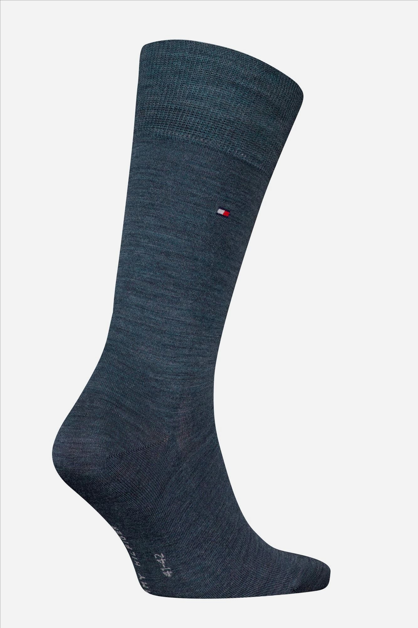 Hilfiger socks - Grijsblauwe Merino sokken, maat: 43-44