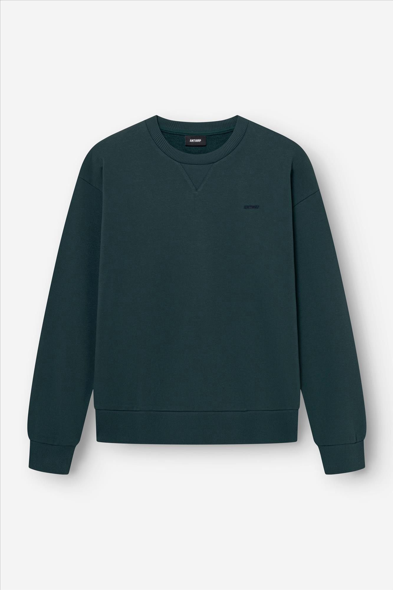 Antwrp - Donkergroene ANTWRP Backprint sweater