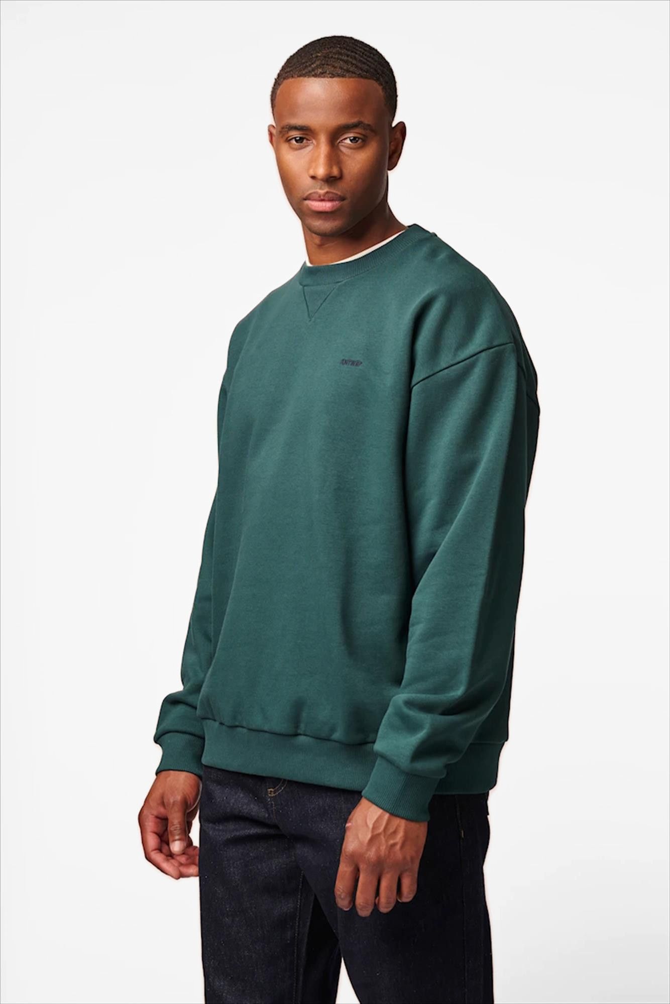 Antwrp - Donkergroene ANTWRP Backprint sweater